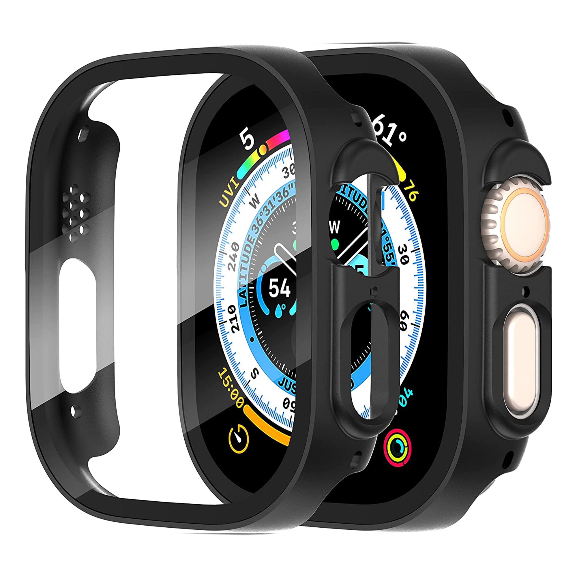 Apple Watch Ultra 49mm 2-1 case - zwart