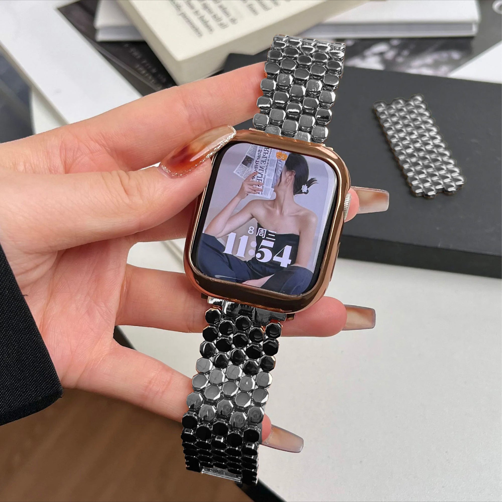Apple Watch honing band - zwart