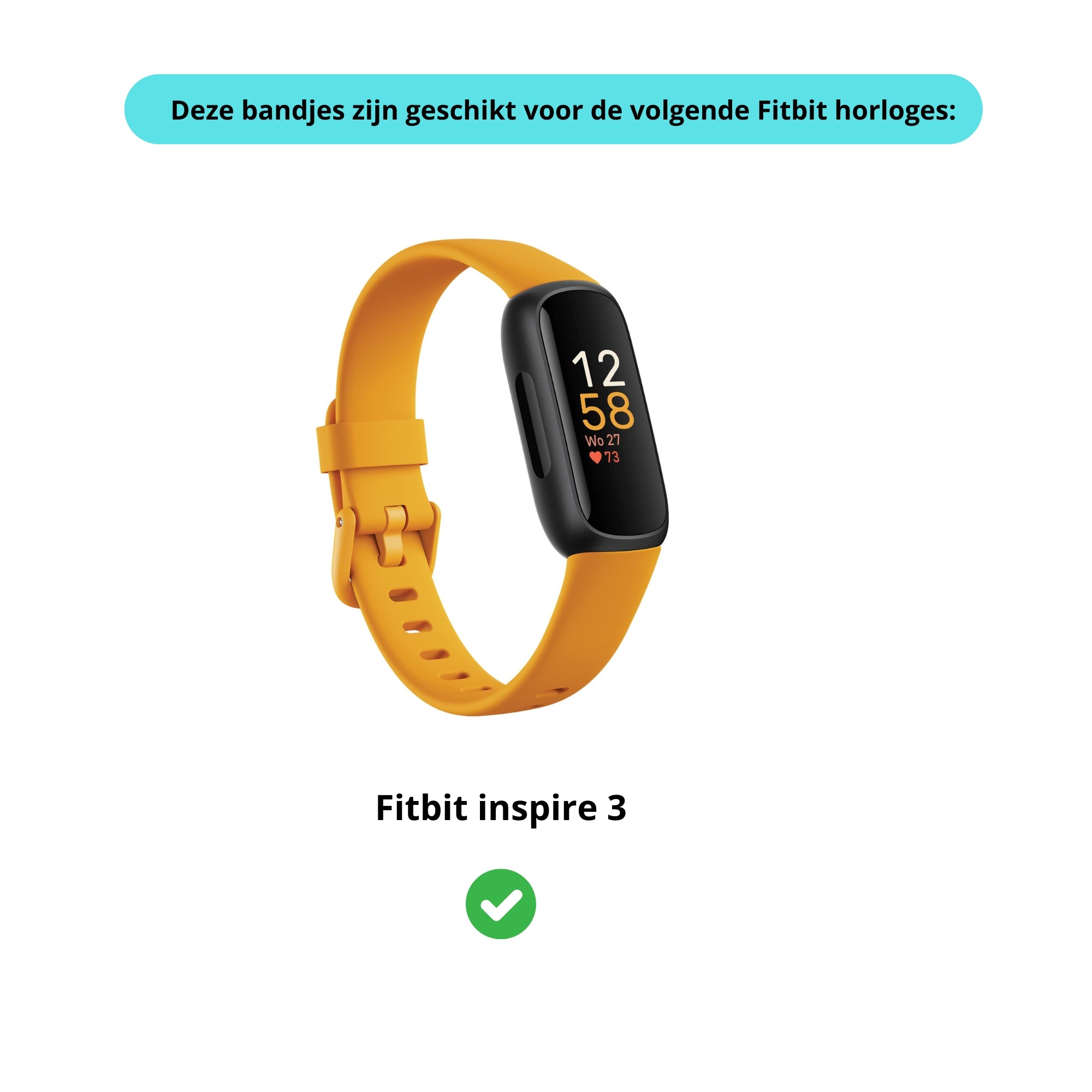 Fitbit inspire 3 steel band - black