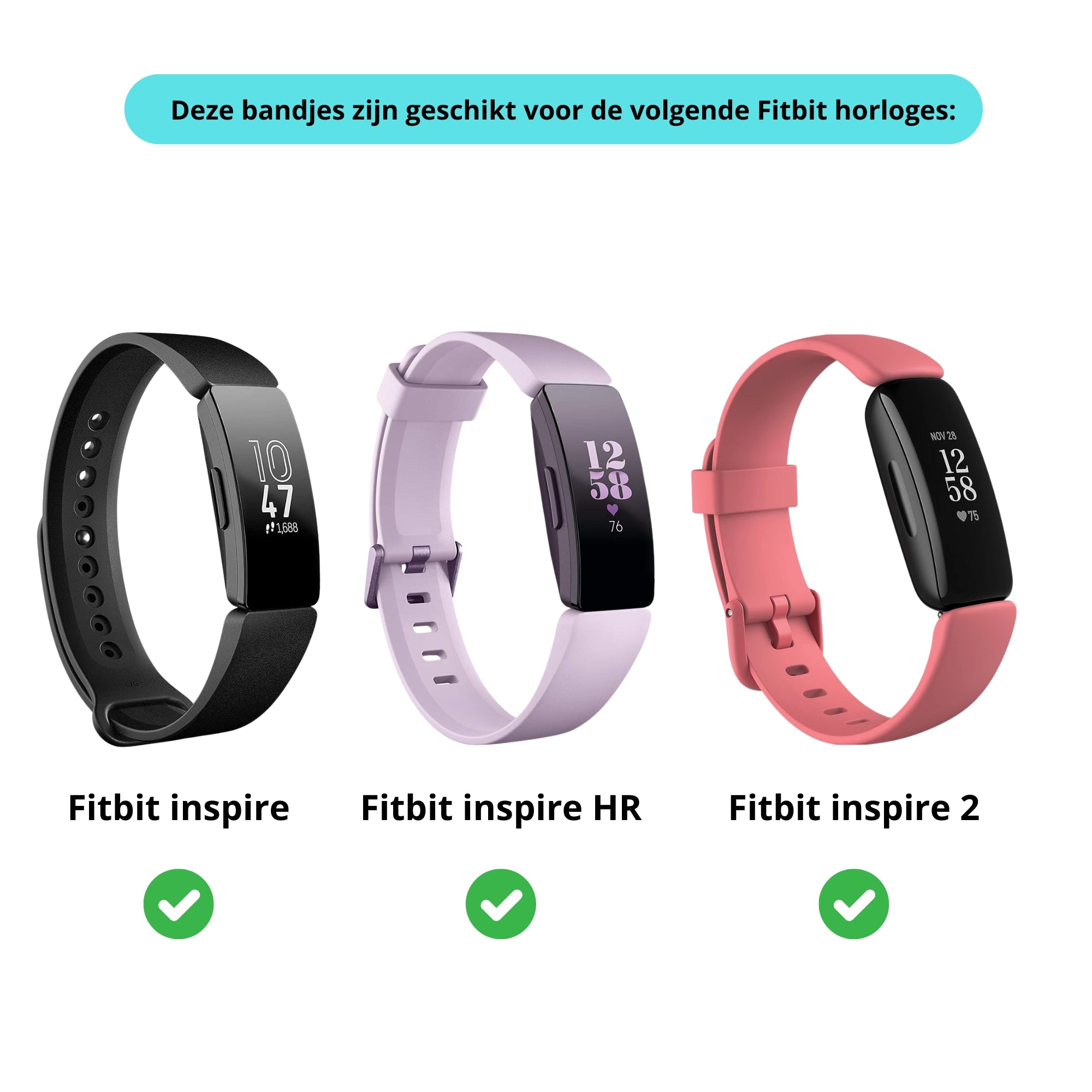 Fitbit inspire milanese band - paars