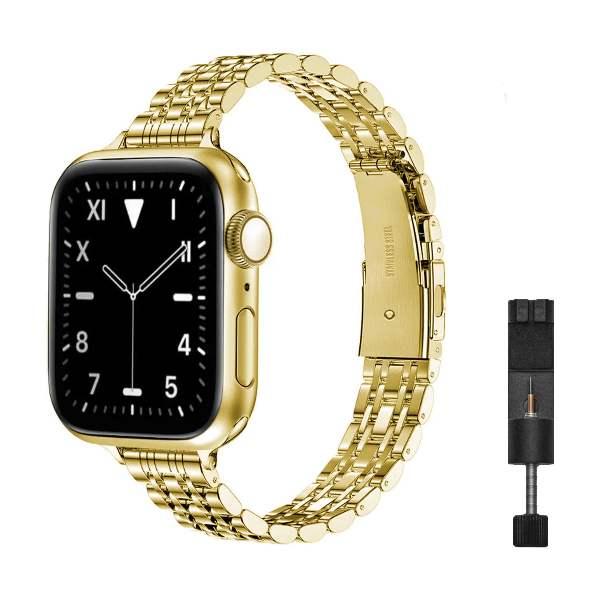 Apple Watch slim inspired bandje goud - Main Image