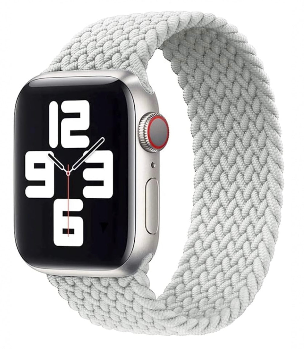 Geflochtenes Solo Loop für Apple Watch – Perlweiß