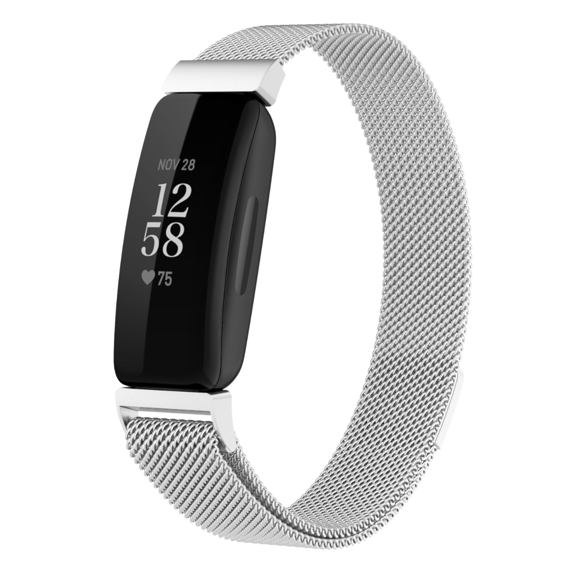 Milanaise-Armband für Fitbit Inspire – Silber
