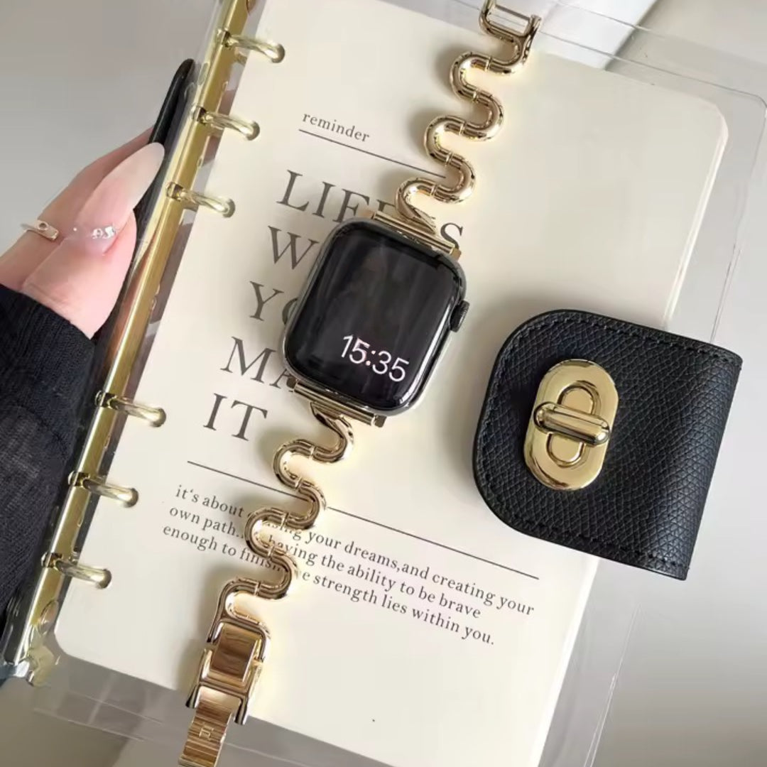 Apple Watch inspiriertes Schlangenarmband – Gold