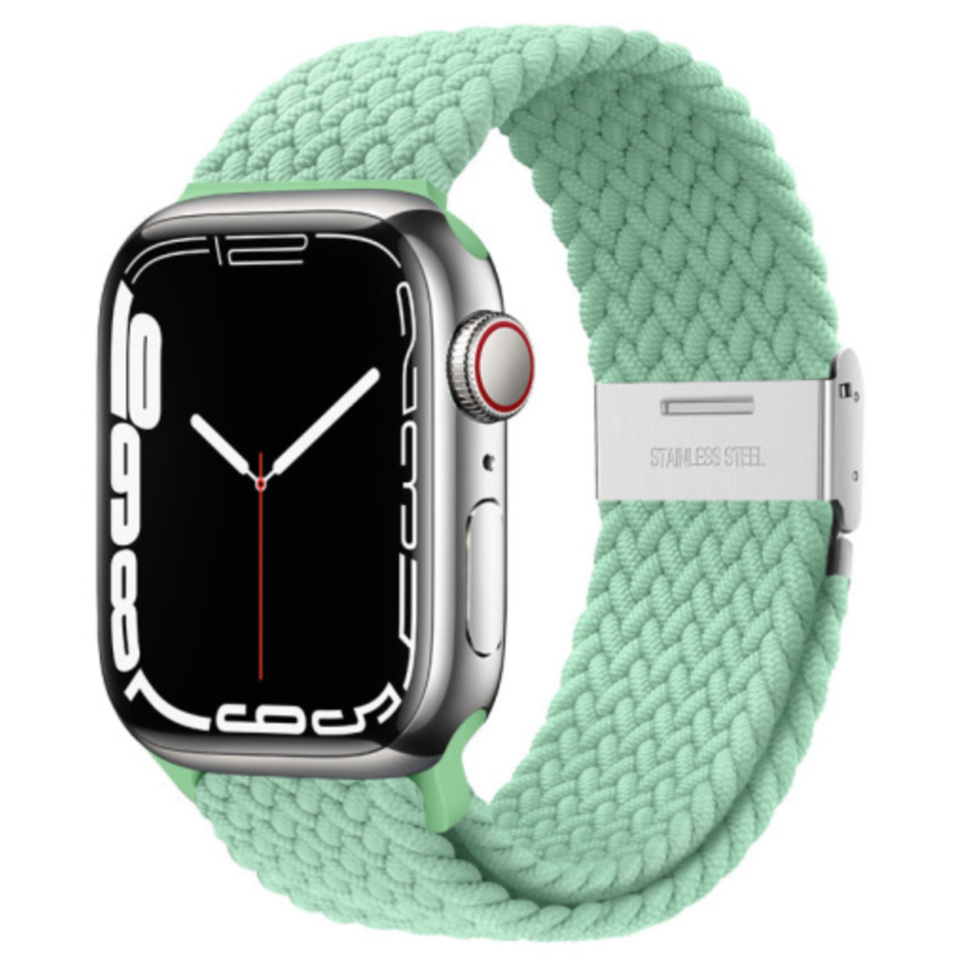 Geflochtene Apple Watch-Schlaufe, verstellbar – Pistazie