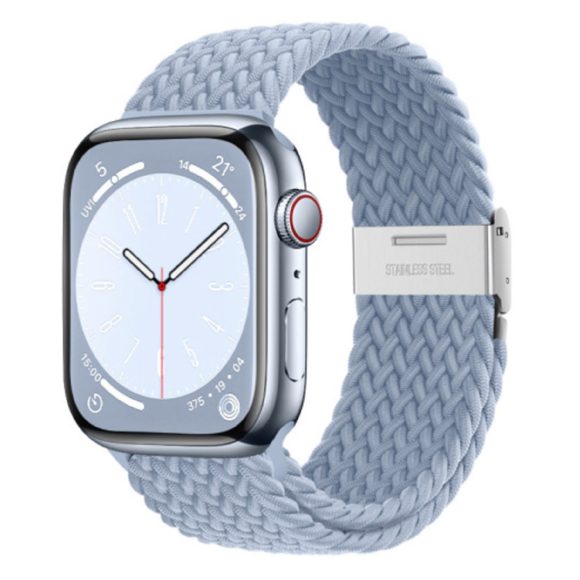 Apple Watch gevlochten loop verstelbaar - rock blue