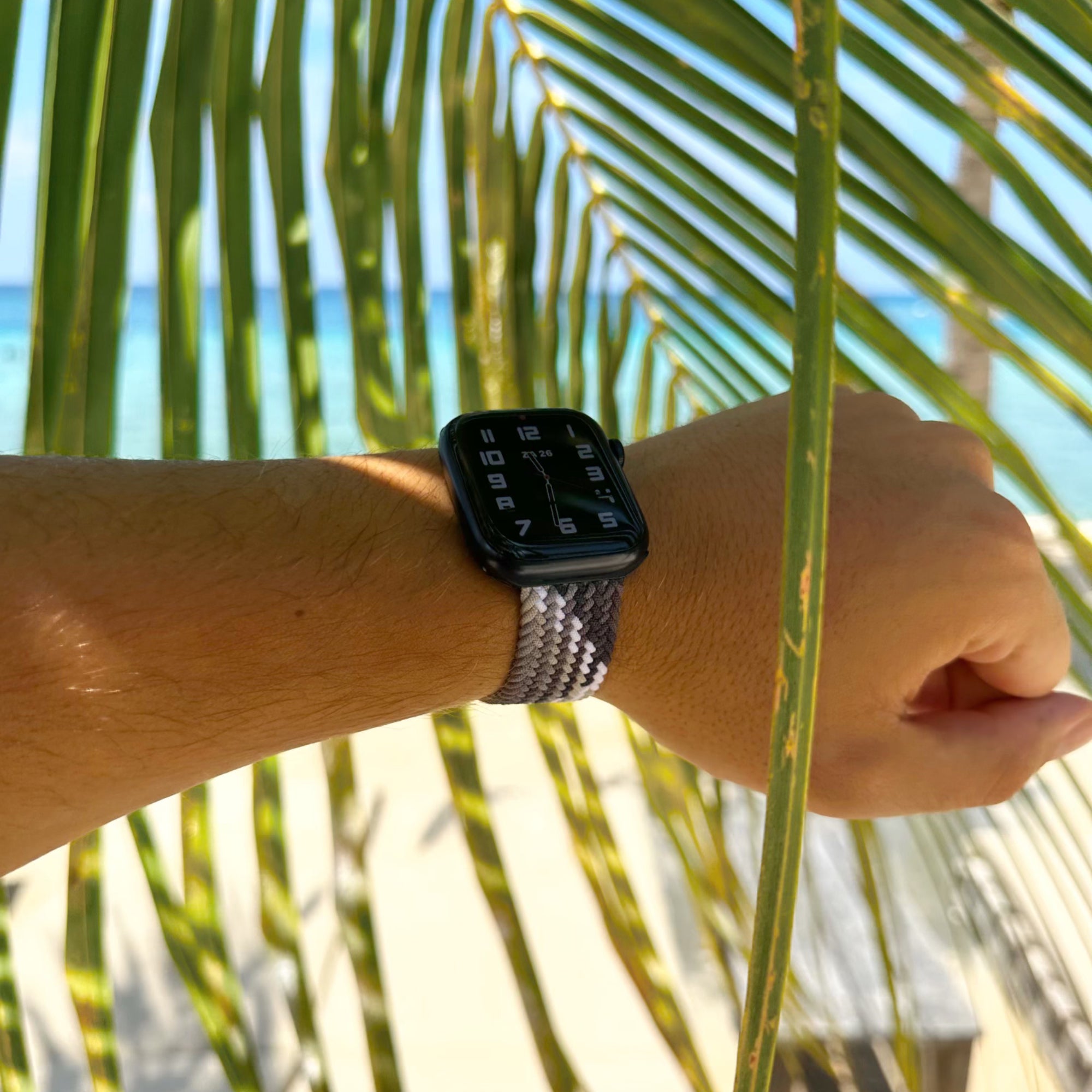 Geflochtene Apple Watch-Schlaufe, verstellbar – Kokosnuss