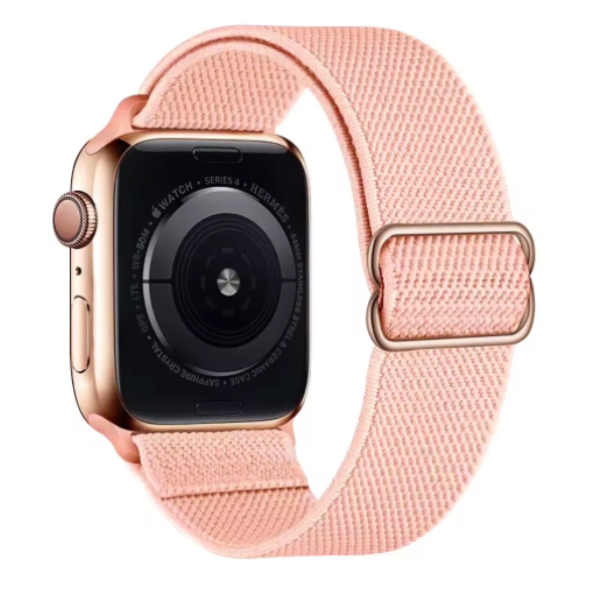Apple Watch nylon band verstelbaar - pink sand