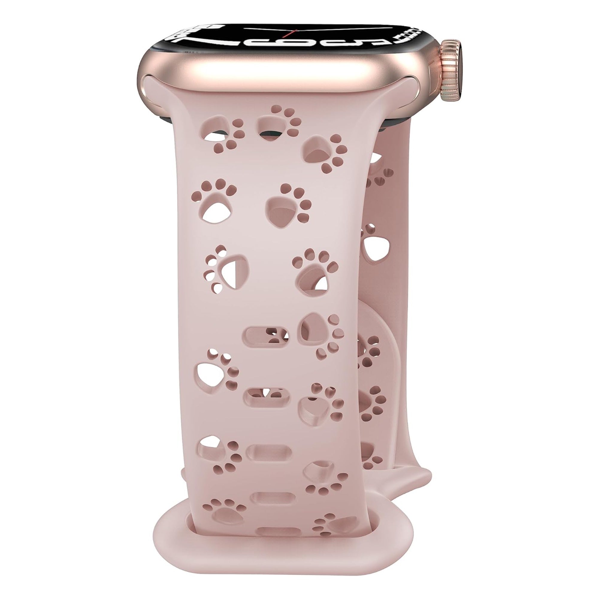 Apple Watch Hundepfotenarmband aus Silikon – Rosa