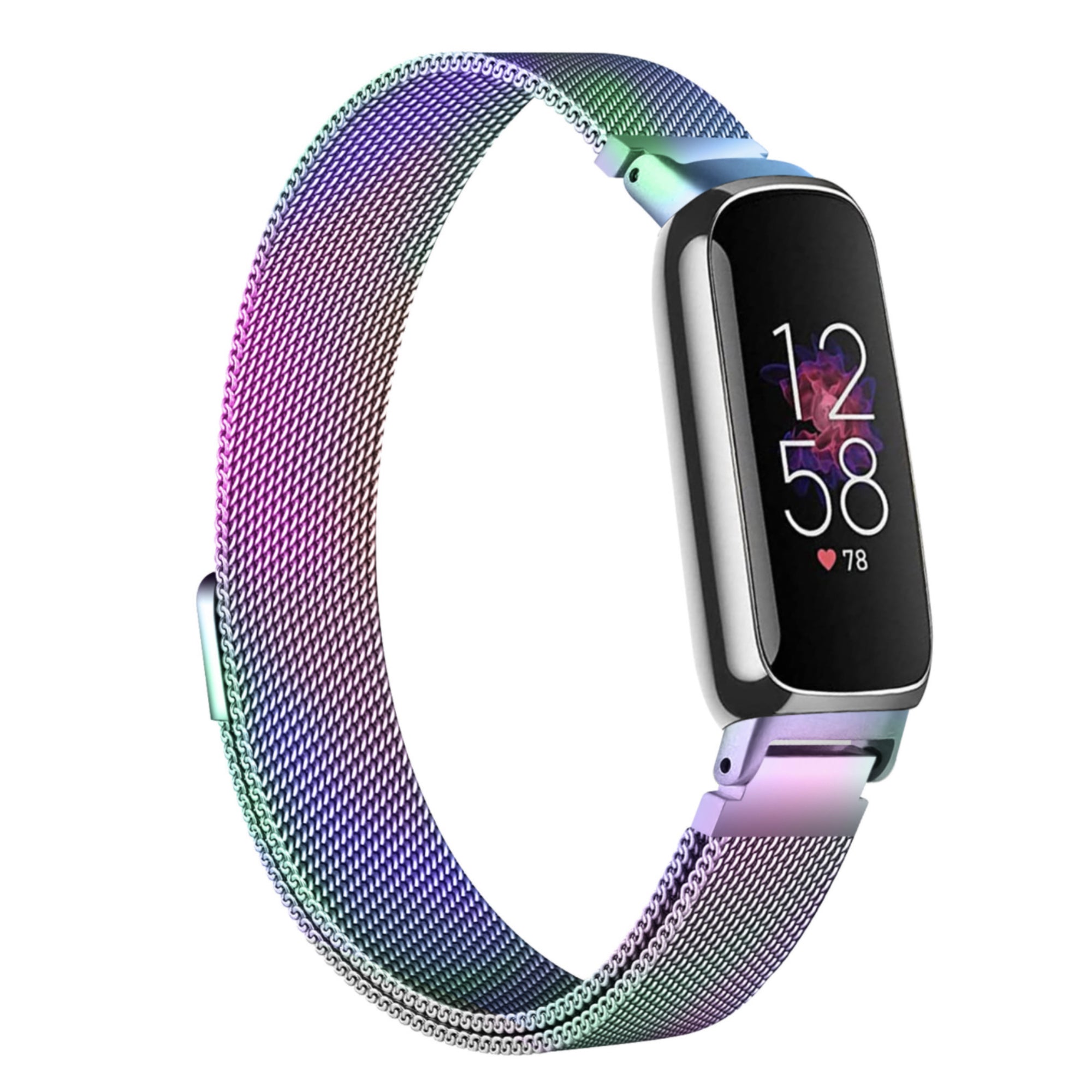 Fitbit inspire 3 milanese band - regenboog
