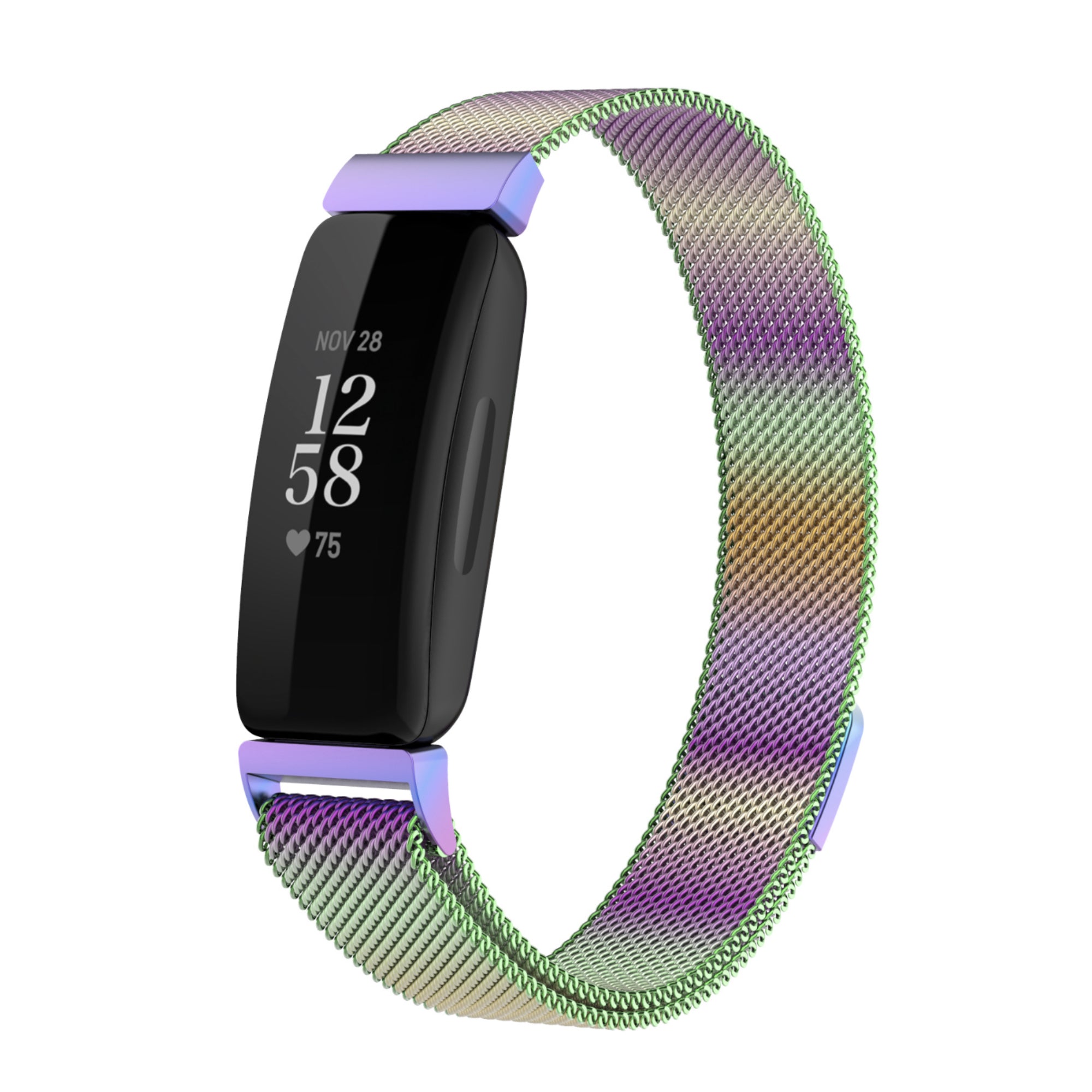 Fitbit inspire milanese band - regenboog