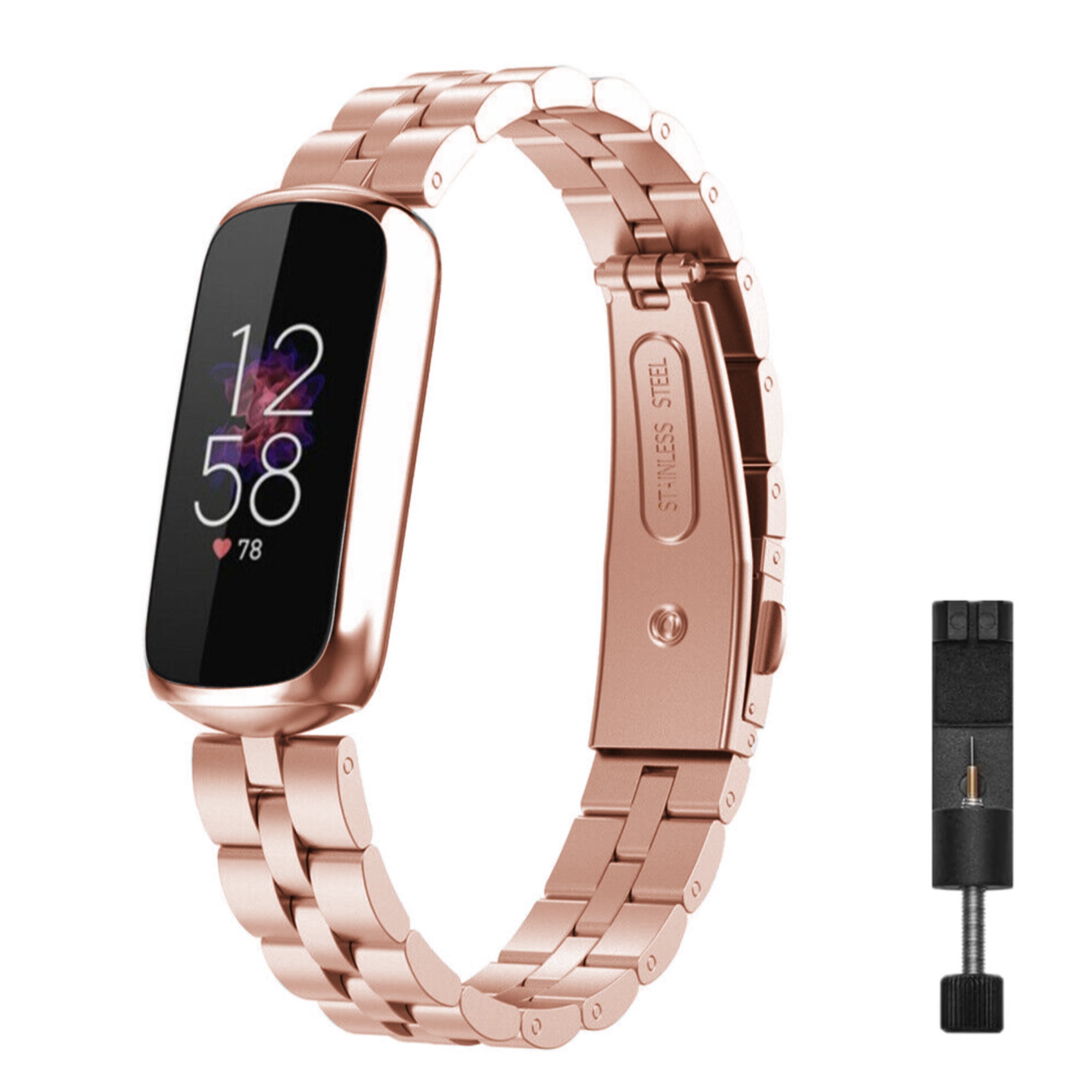 Fitbit Luxus-Stahlarmband – Roségold