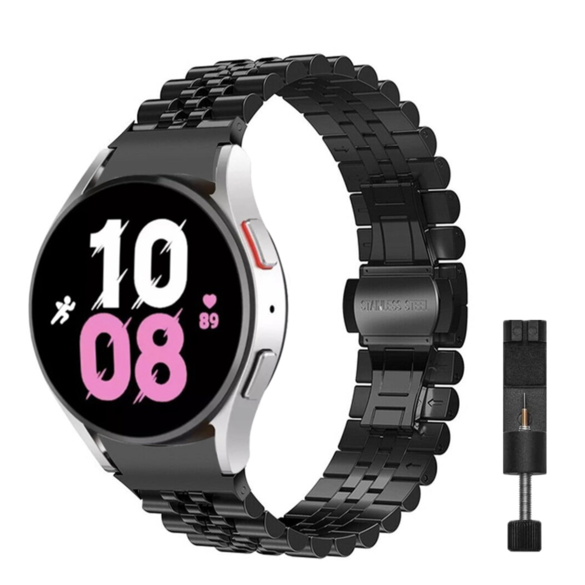 Samsung Galaxy Watch jubilee bandje voor watch 4/5/5pro - zwart