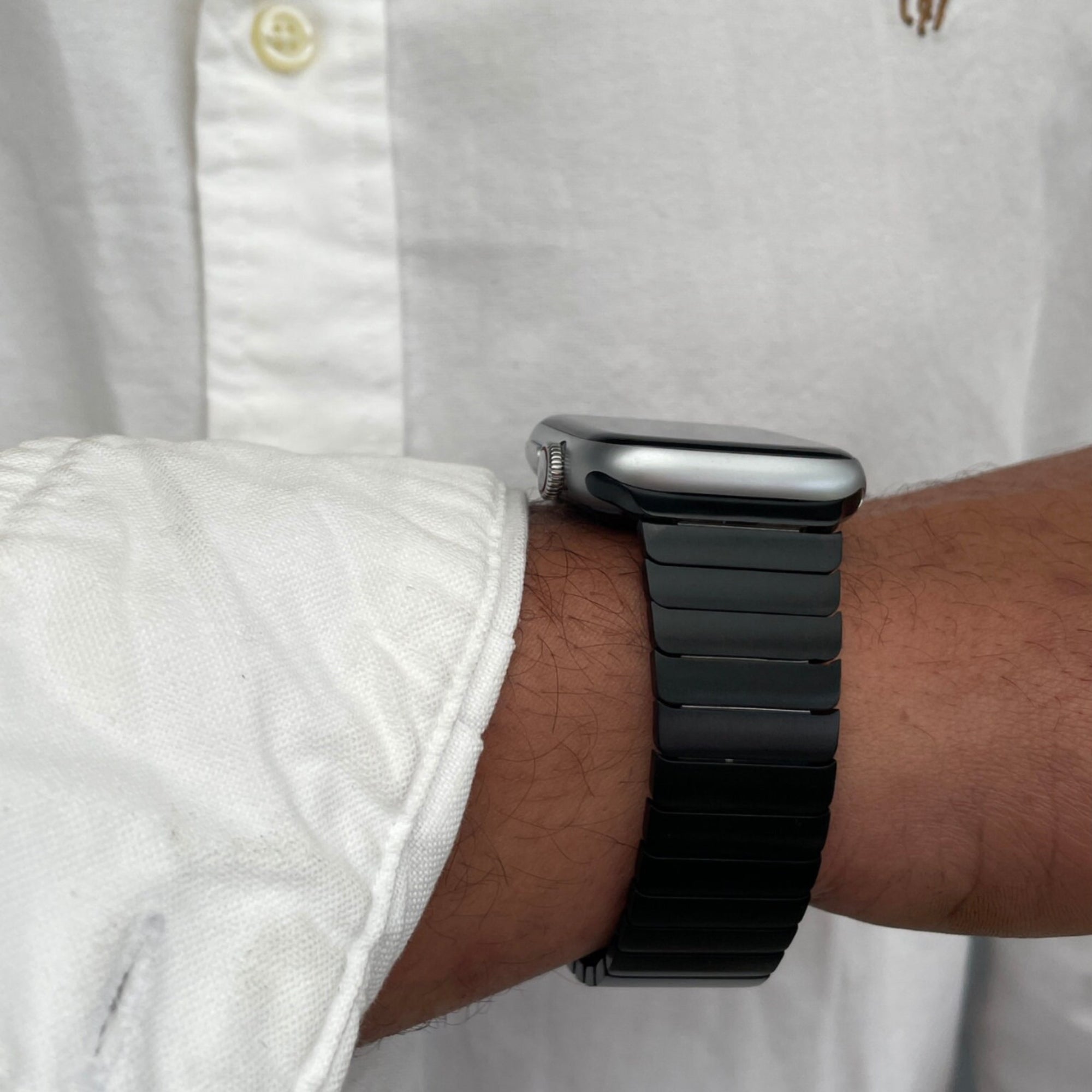 Apple Watch stalen link band - zwart
