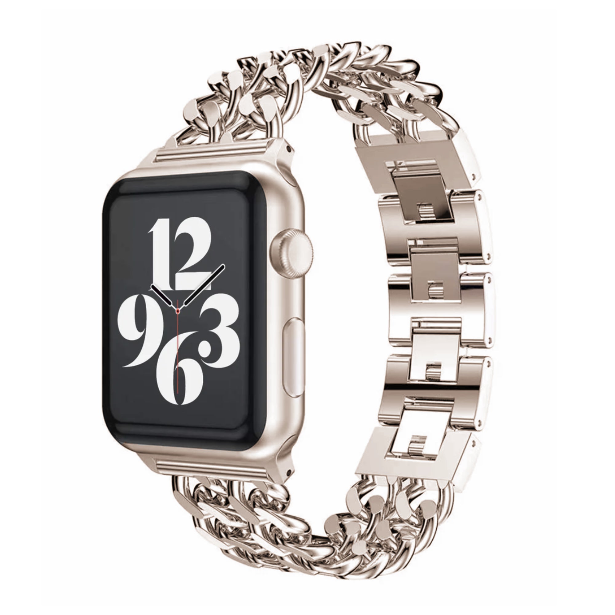 Apple Watch dubbel ketting schakel bandje - starlight