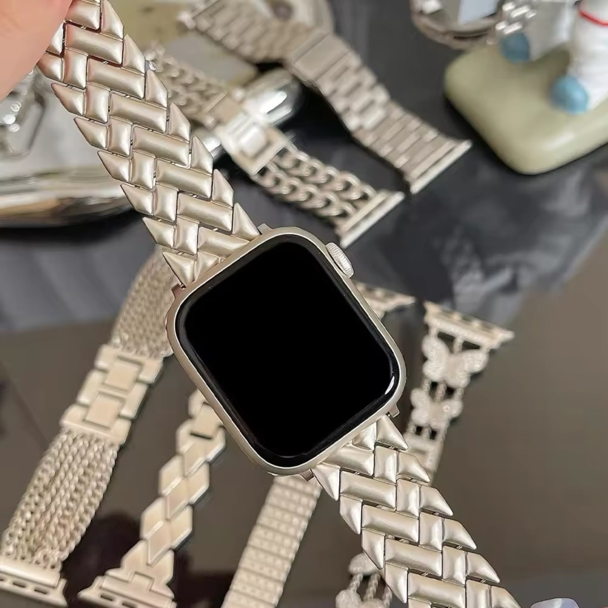 Apple Watch visgraat slim bandje - starlight
