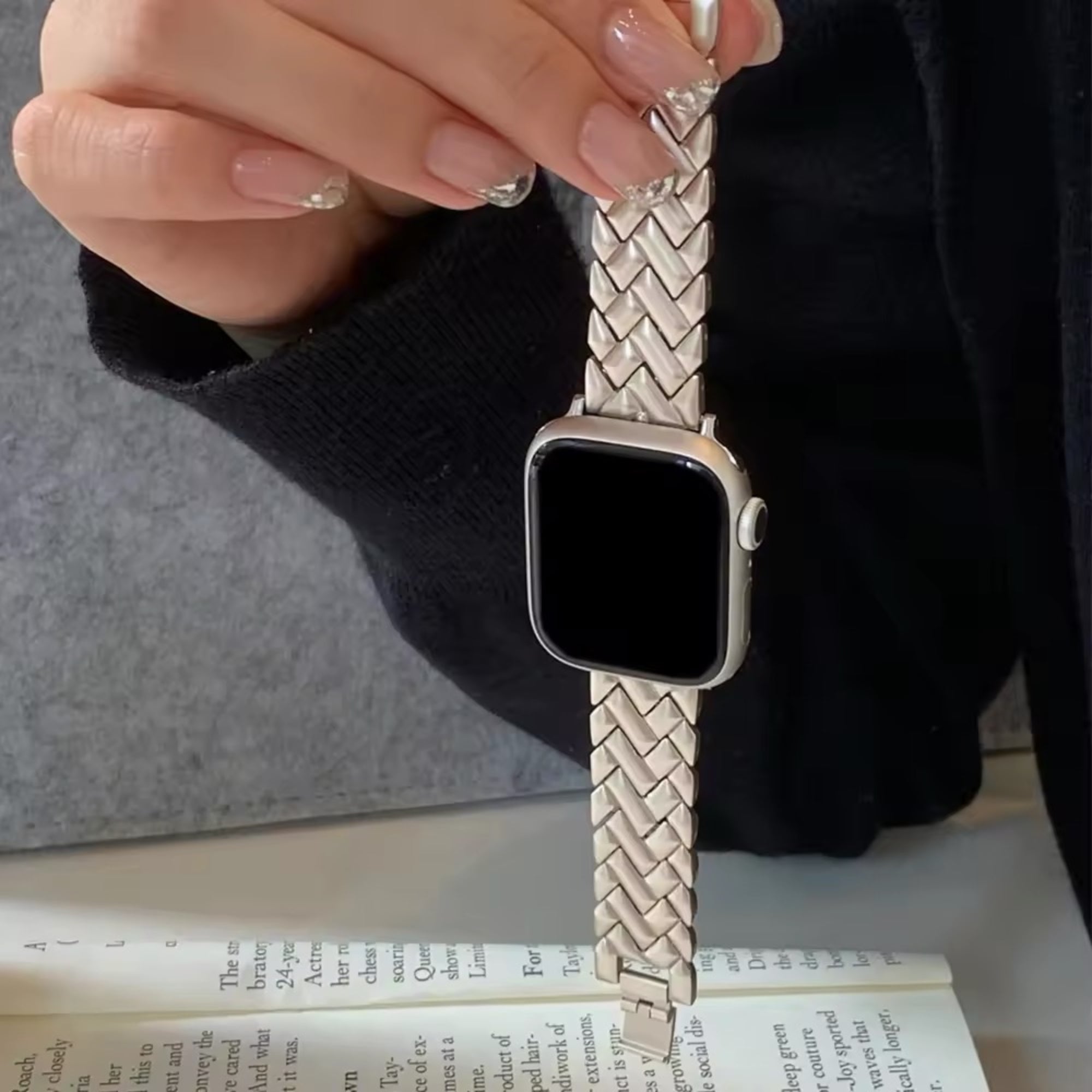 Apple Watch visgraat slim bandje - starlight