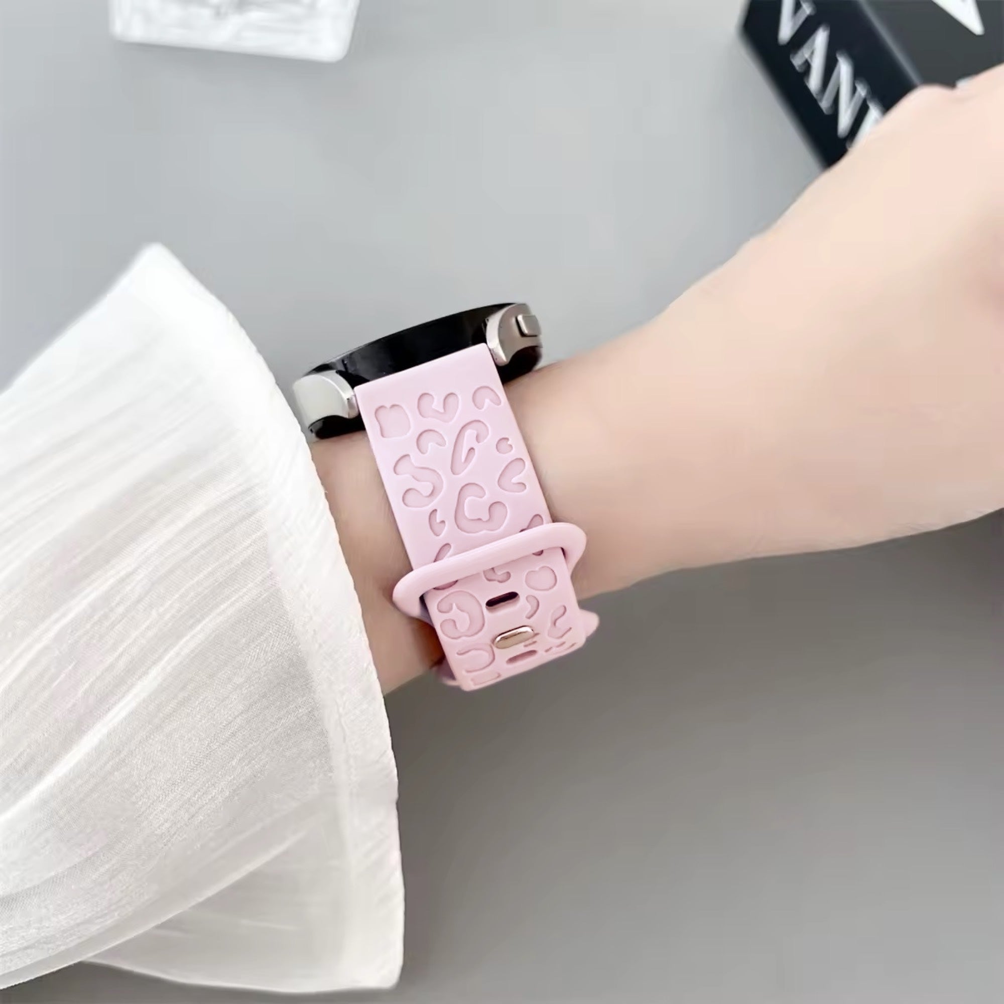 Samsung Galaxy Watch Silikon Panther Armband - Pink Sand