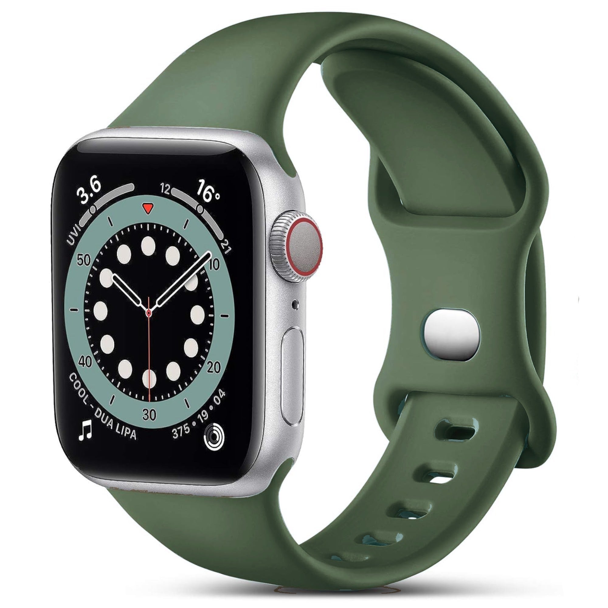 Apple Watch siliconen bandje donkergroen