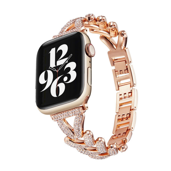 Apple Watch diamond V bandje - rosé