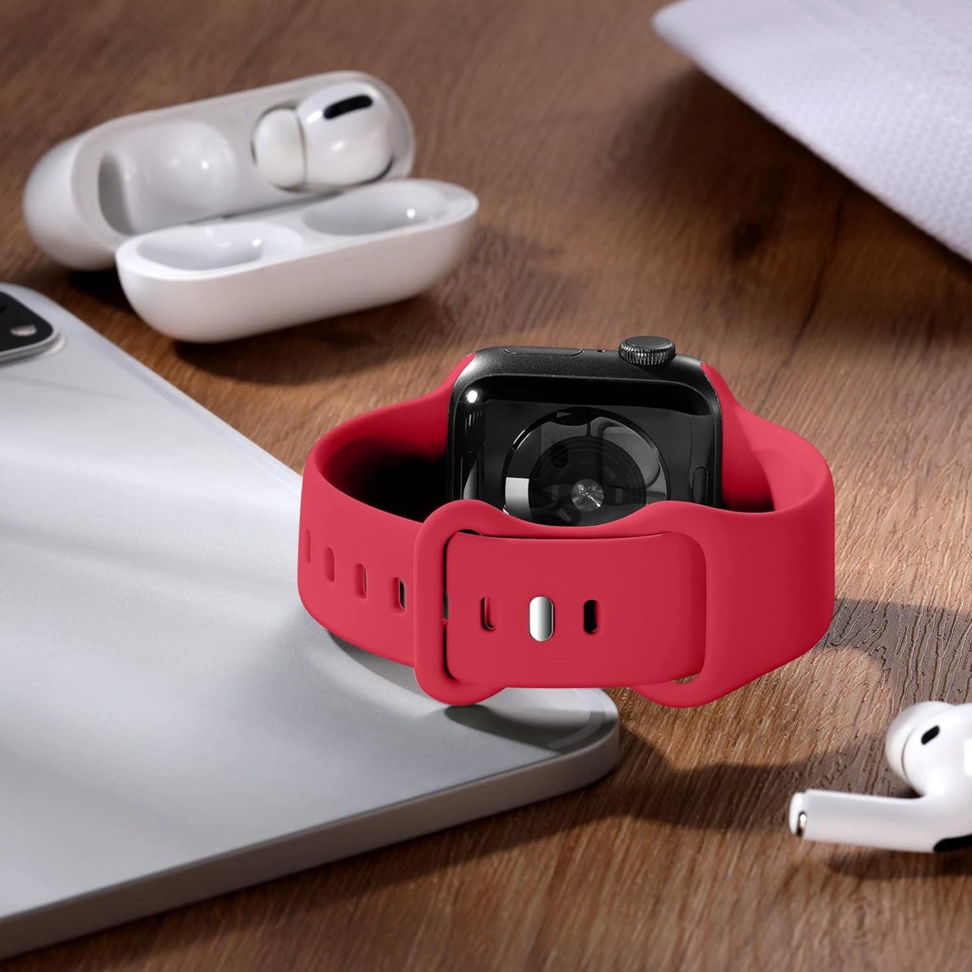 Apple Watch Silikonarmband – rot