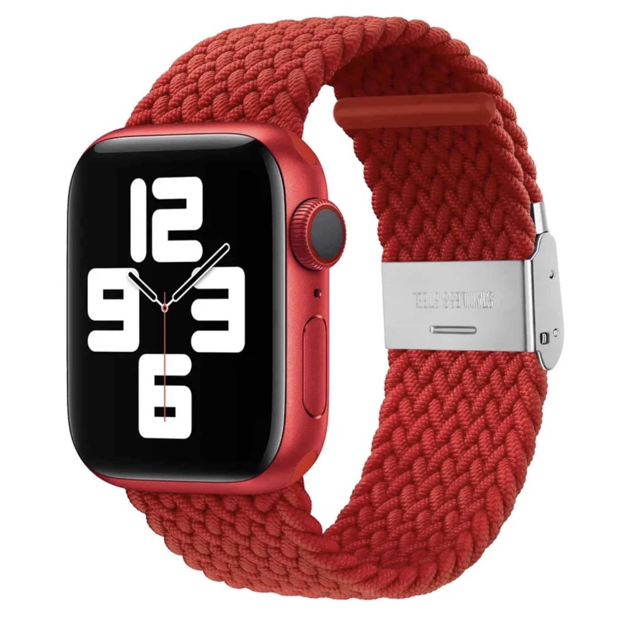 Apple Watch gevlochten loop verstelbaar - rood