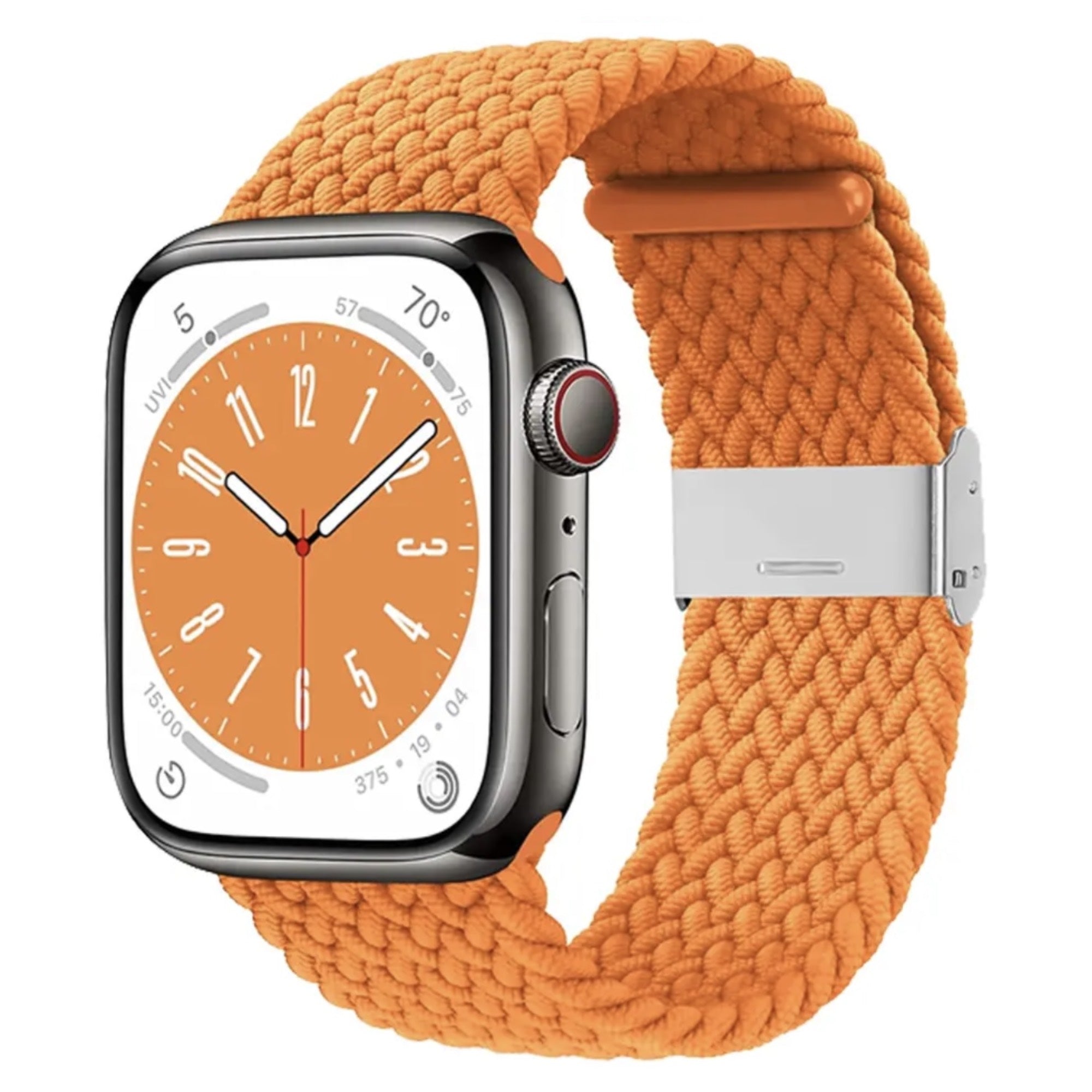 Apple Watch gevlochten loop verstelbaar - oranje