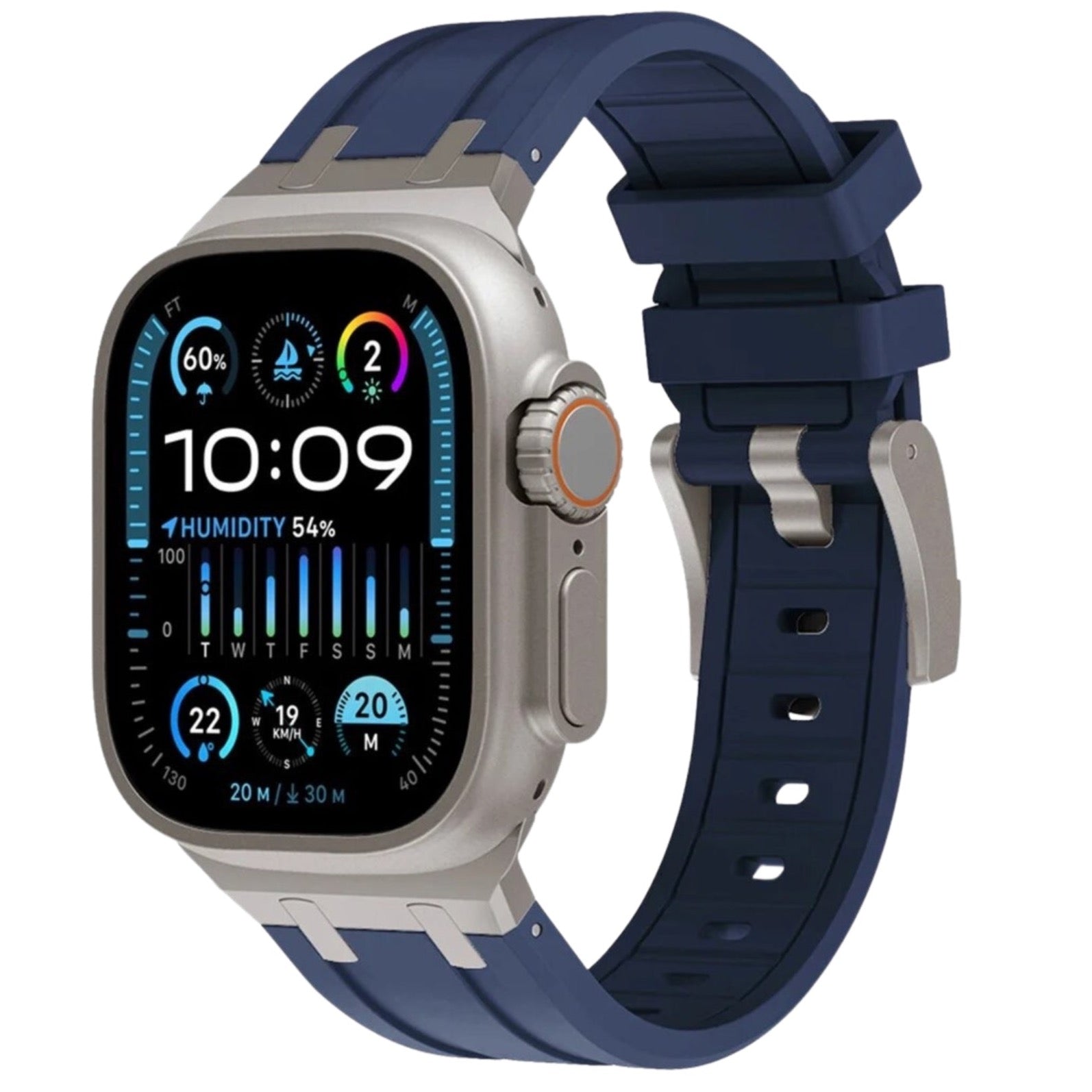 Luxus-Sportarmband für die Apple Watch – Marineblau