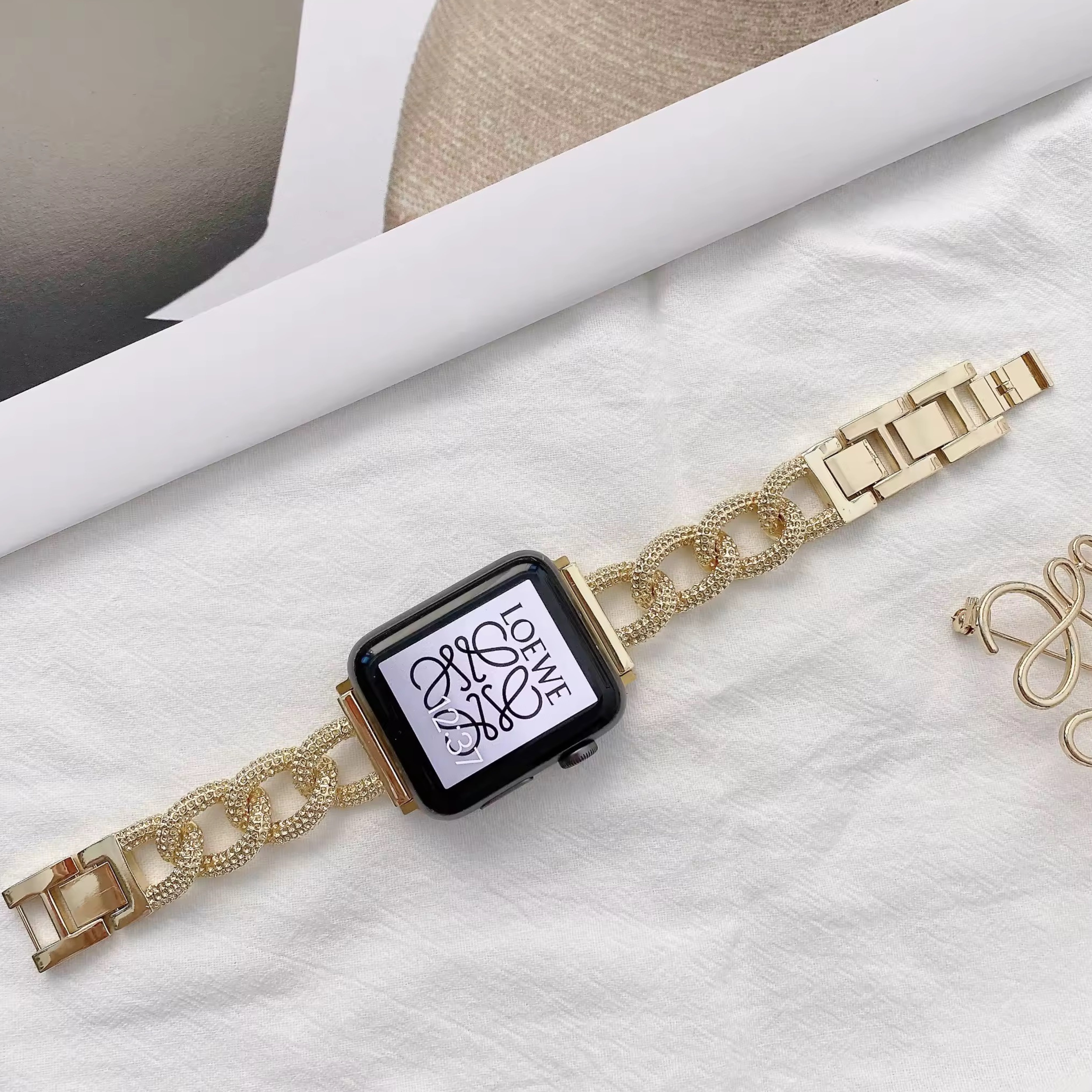 Apple Watch inspired ketting bandje - goud