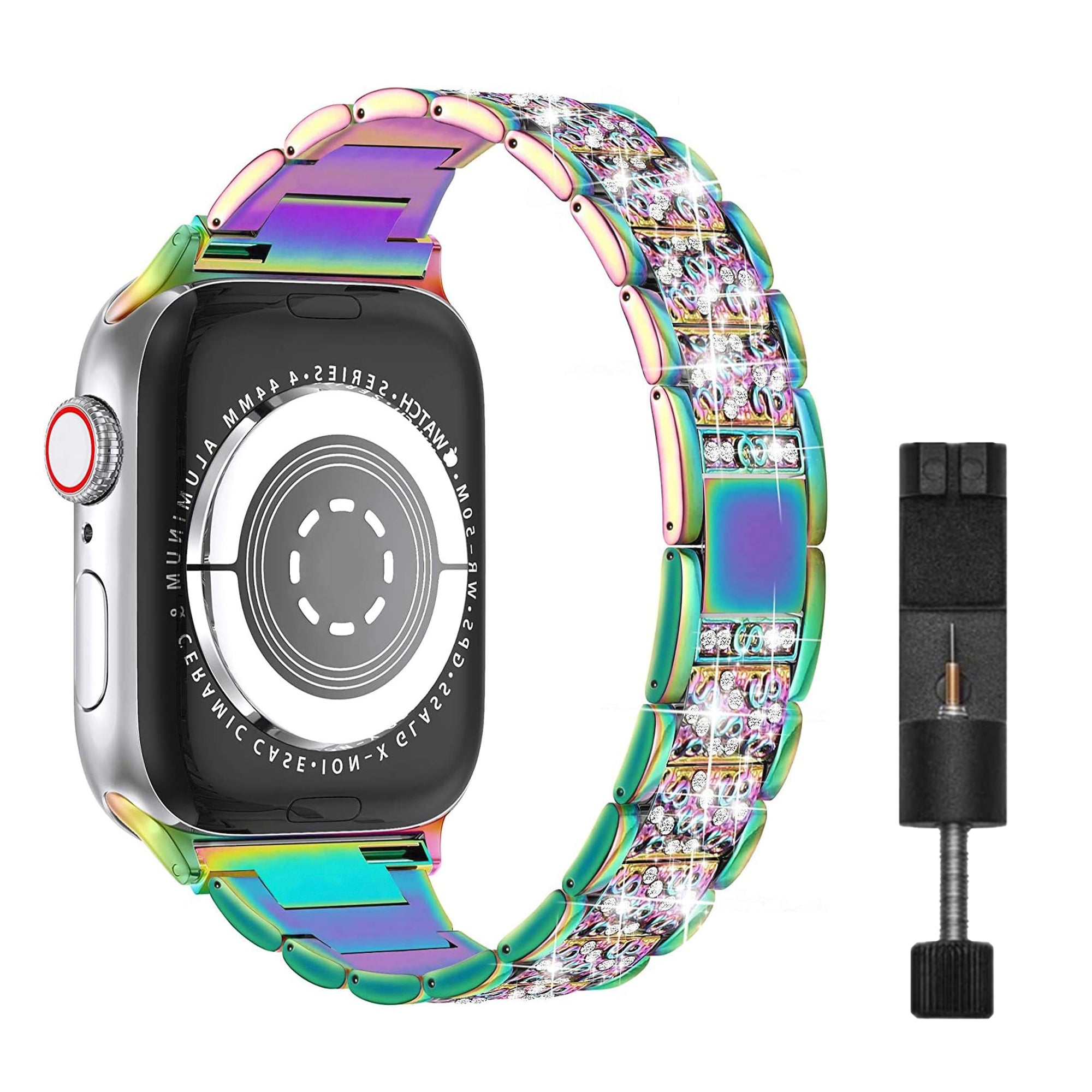 Apple Watch diamond link strap rainbow