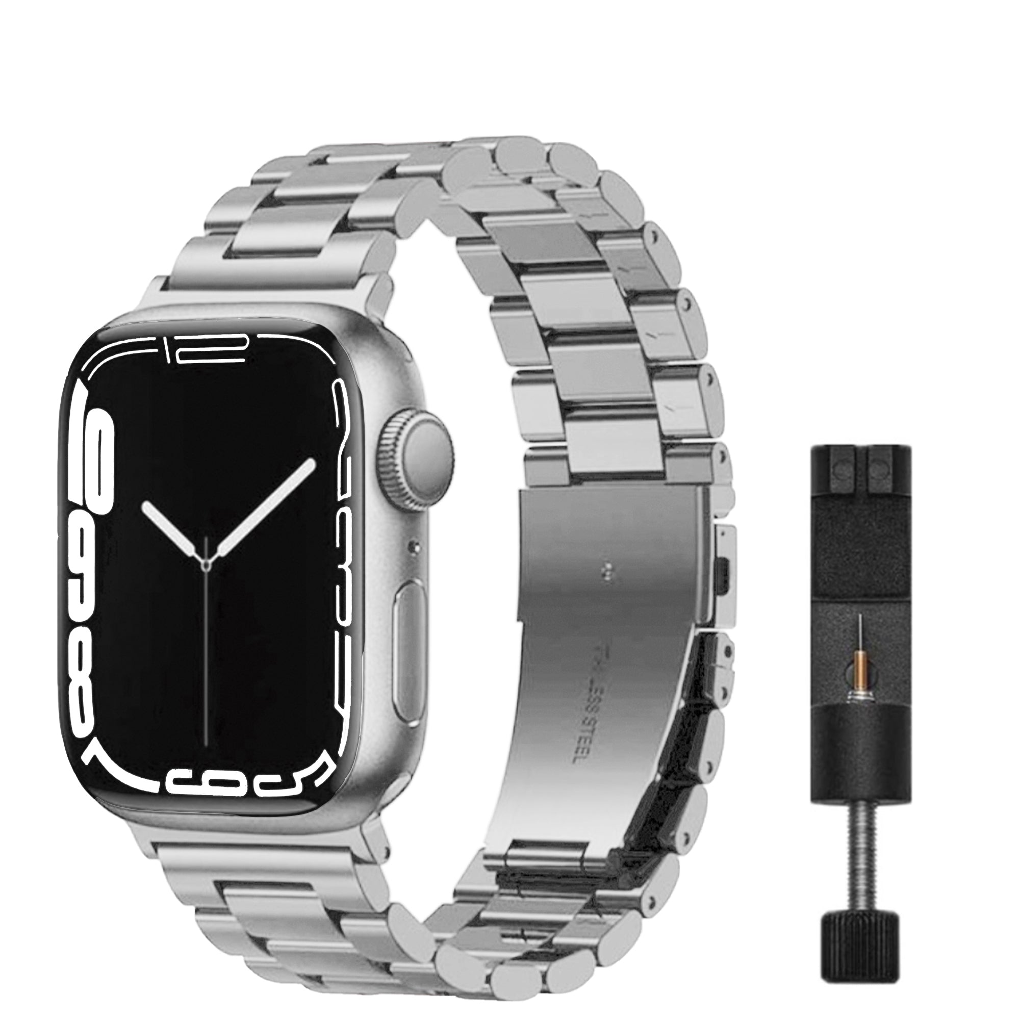 Apple Watch stalen schakel band - zilver