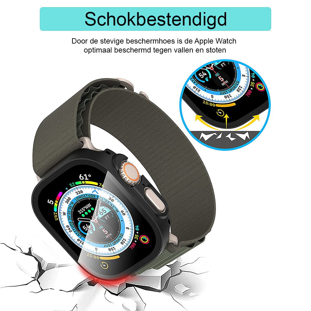 Apple Watch Ultra 49mm 2-1 case - zwart
