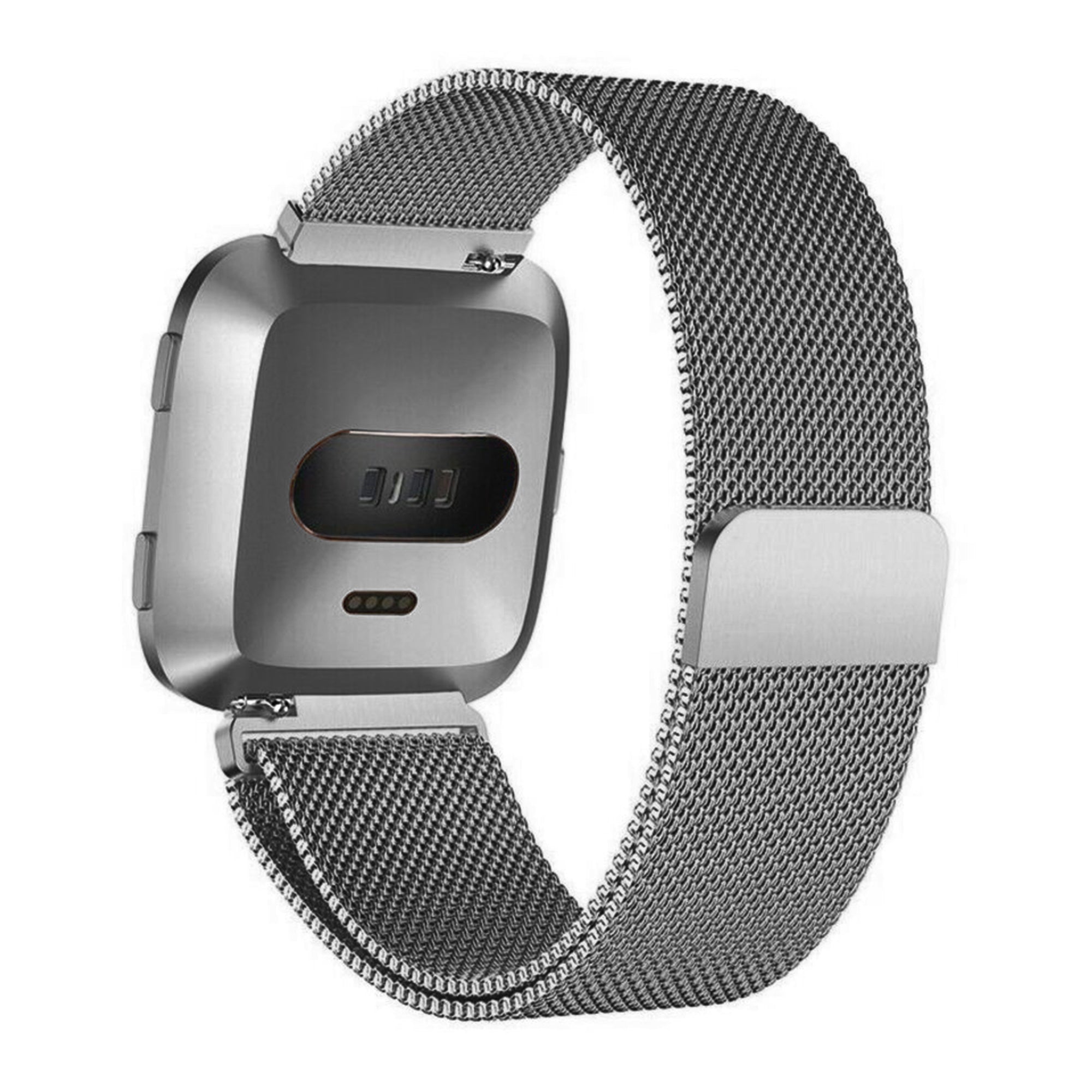 Milanaise-Armband für Fitbit Versa 1/2 – Space Grau