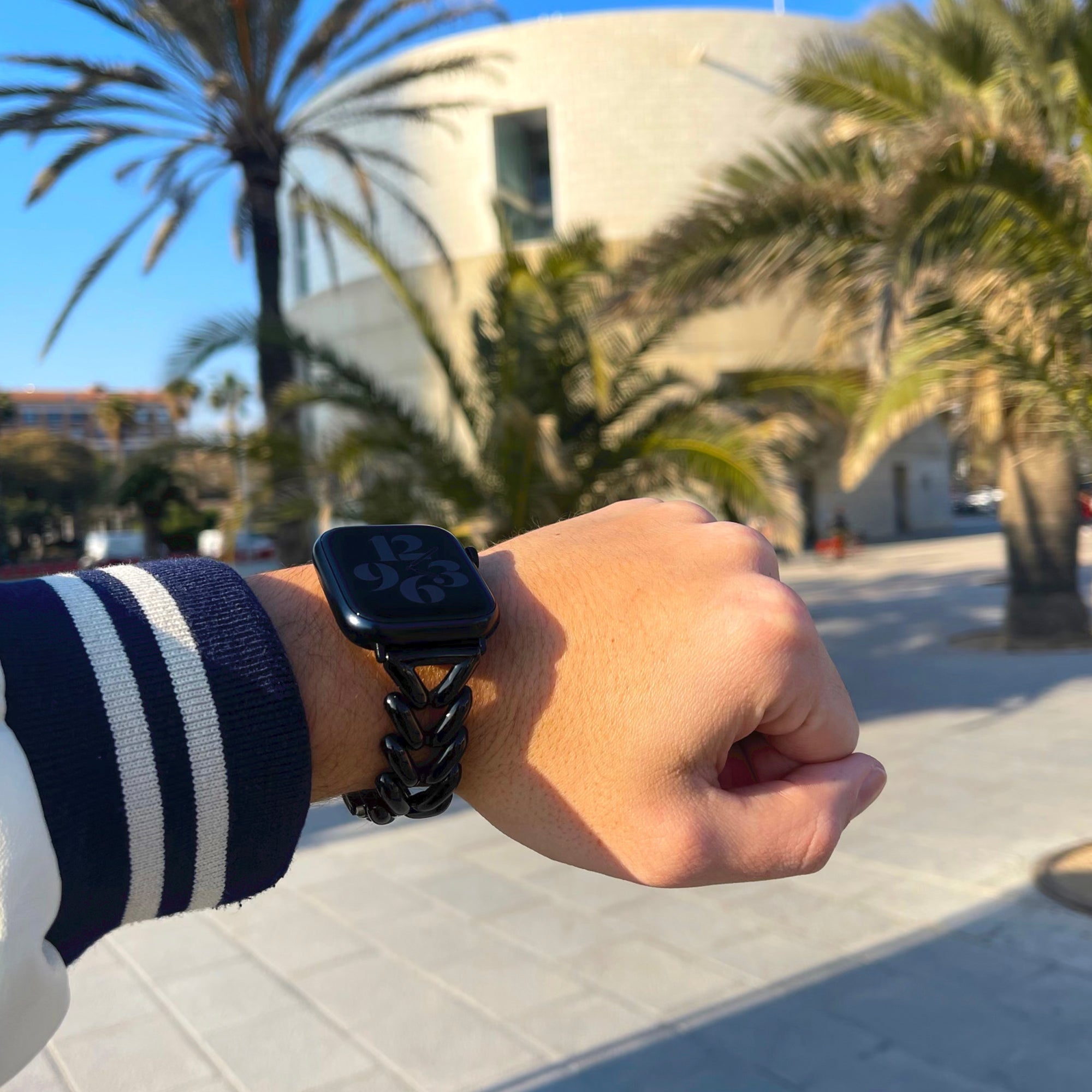 Fitbit Versa 3 / 4 / Sense V bandje - zwart