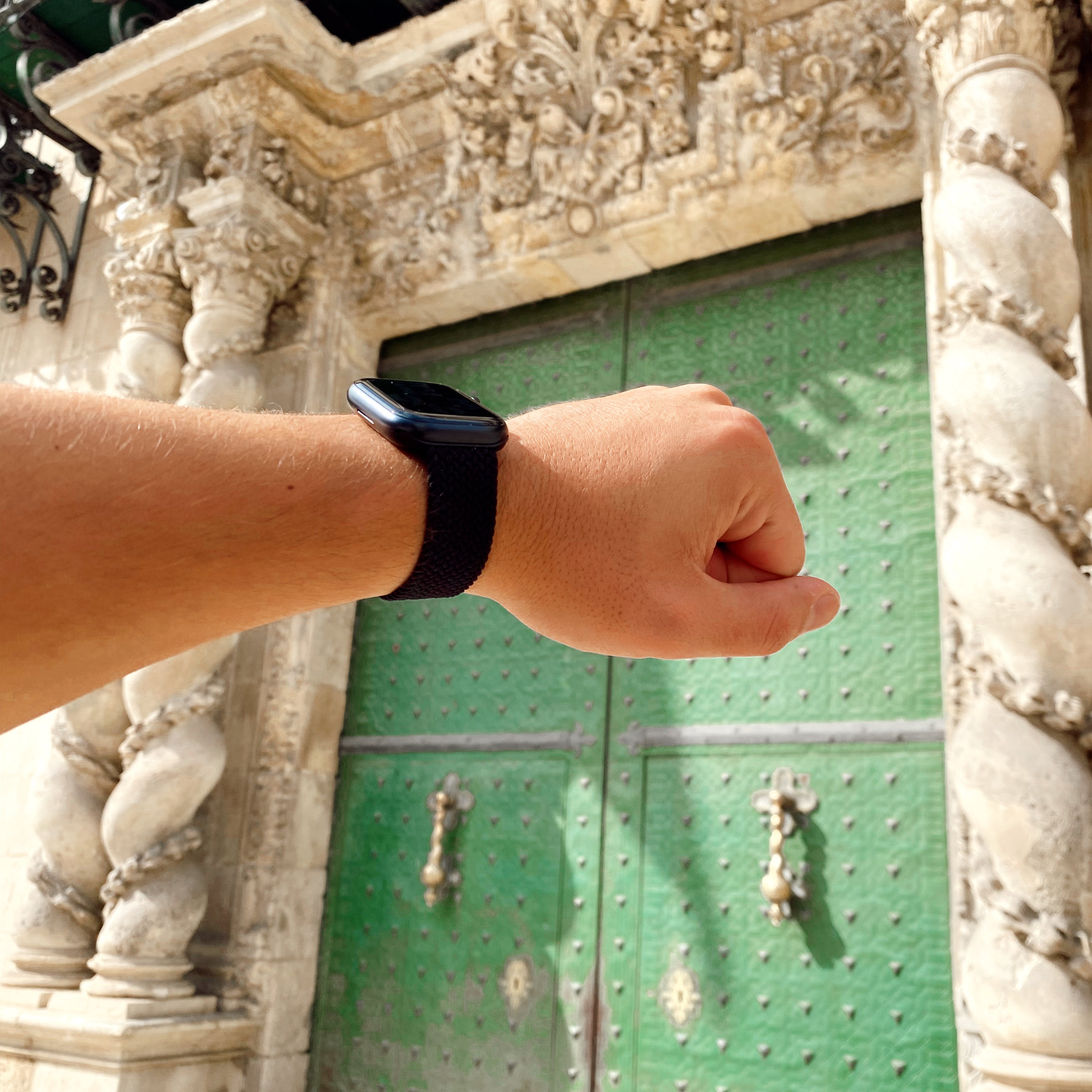 Apple Watch gevlochten solo band - zwart