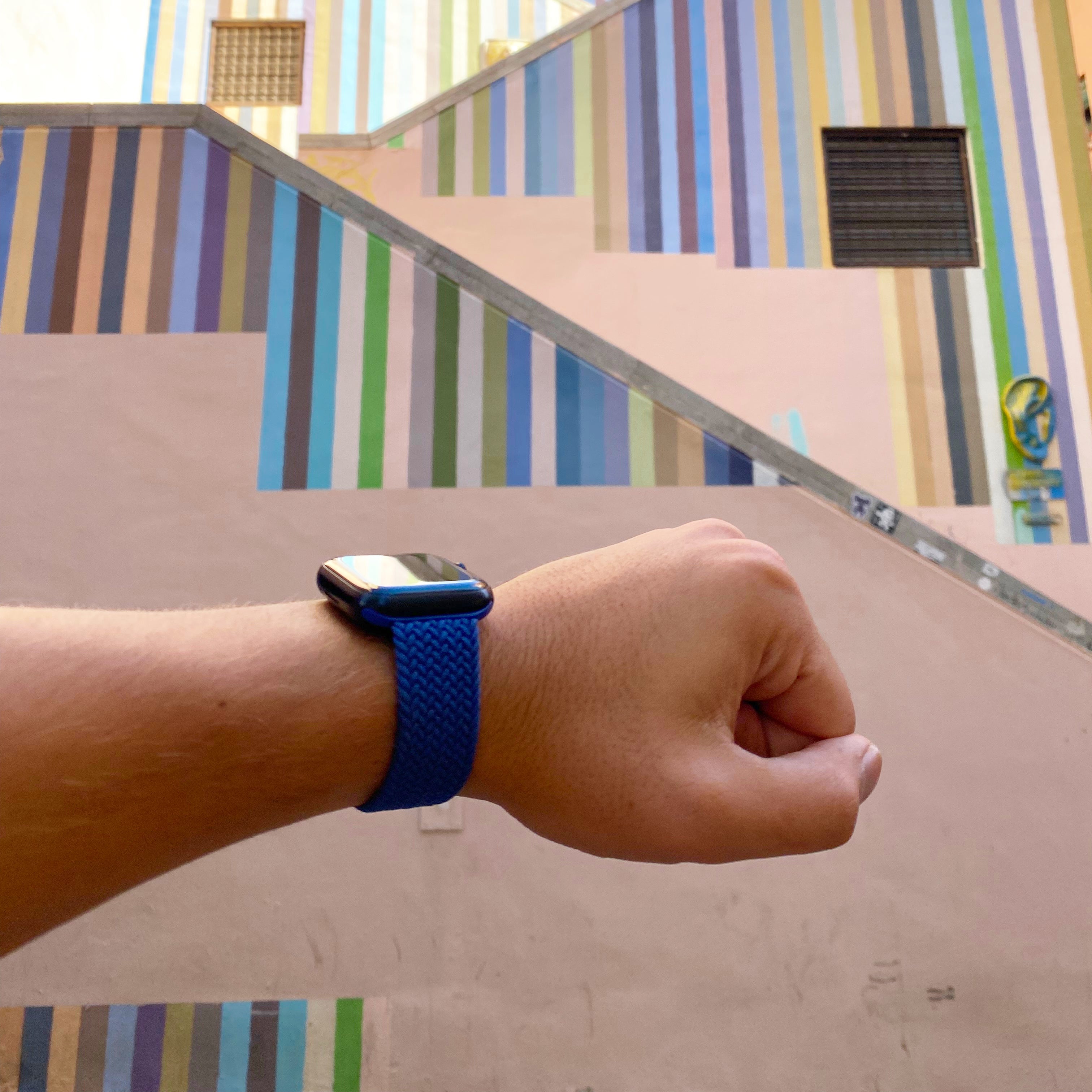 Apple Watch gevlochten solo loop - zeeblauw