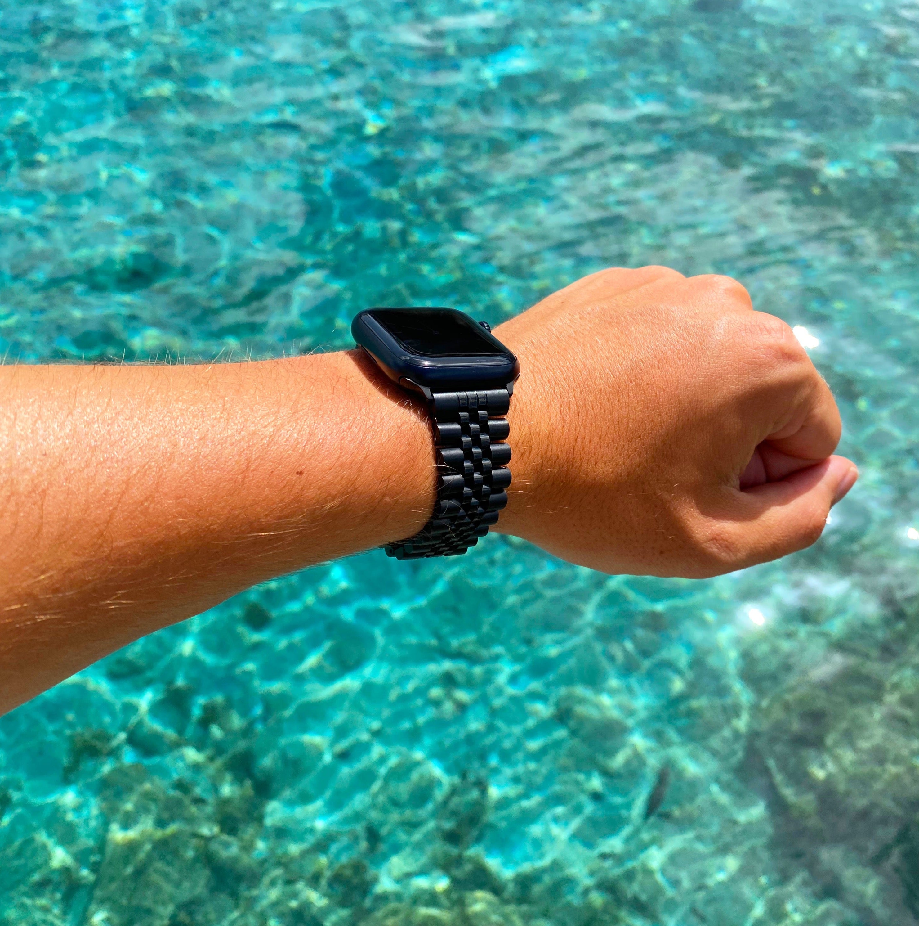 Apple Watch stalen jubilee band - zwart