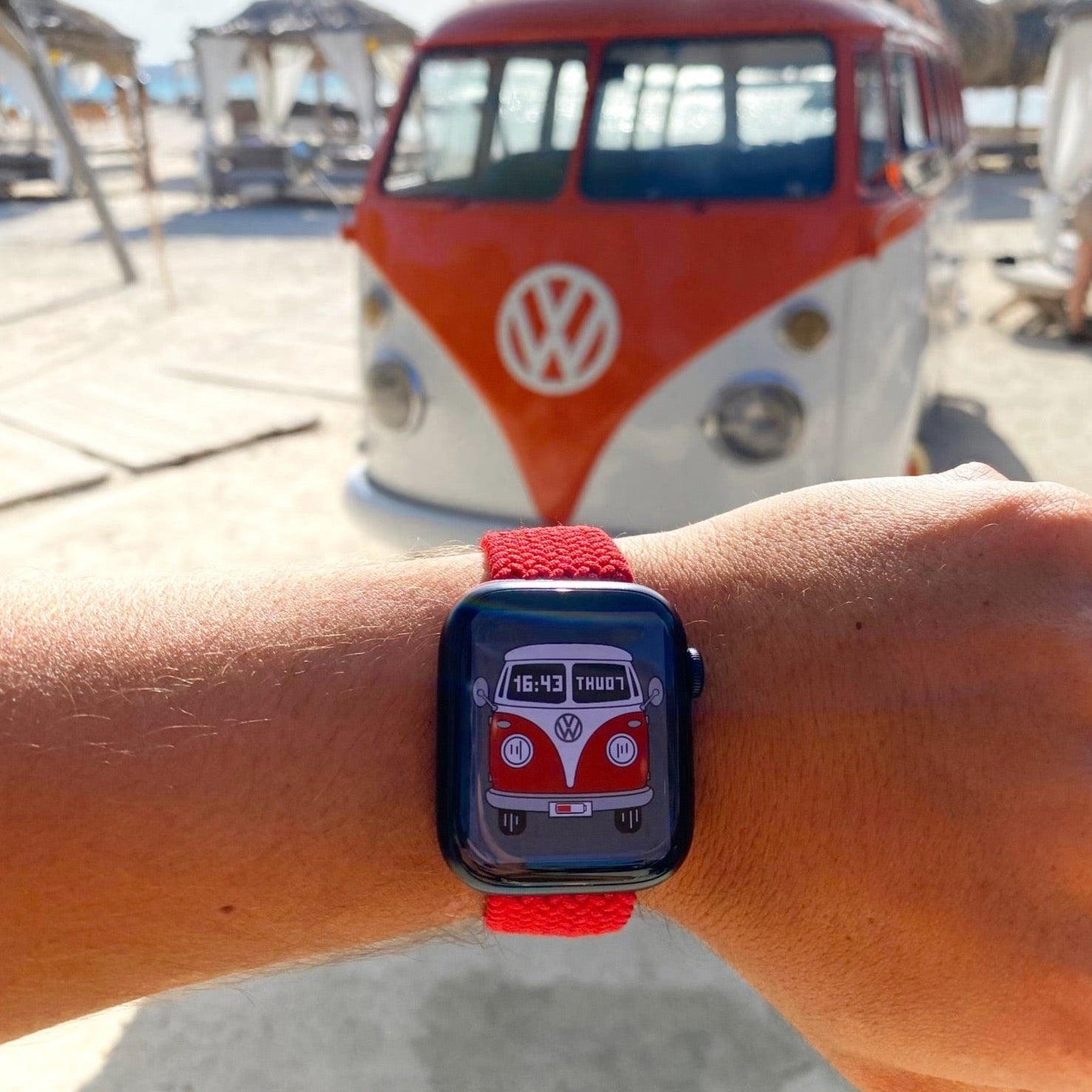 Apple Watch gevlochten solo loop - rood