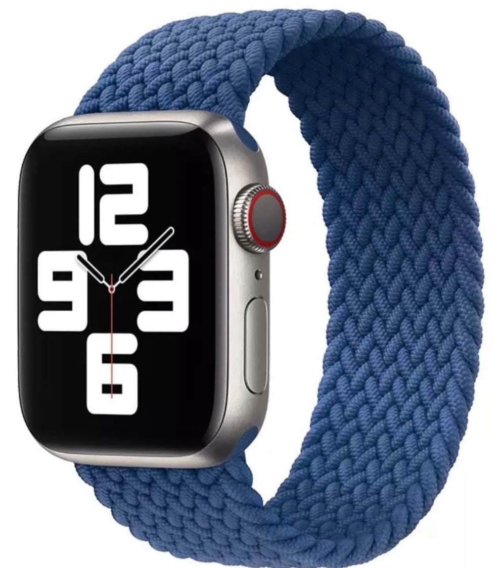 Apple Watch gevlochten solo loop - zeeblauw