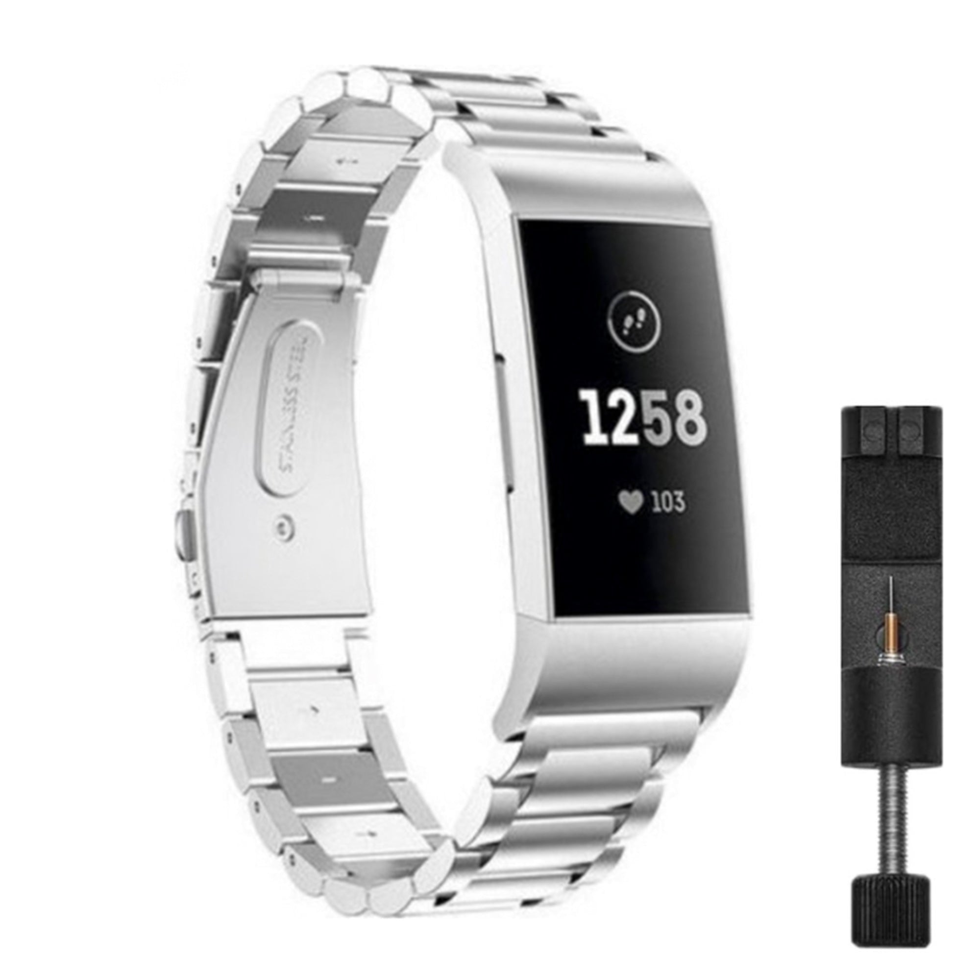 Fitbit Charge 3/4-Gliederarmband – Silber