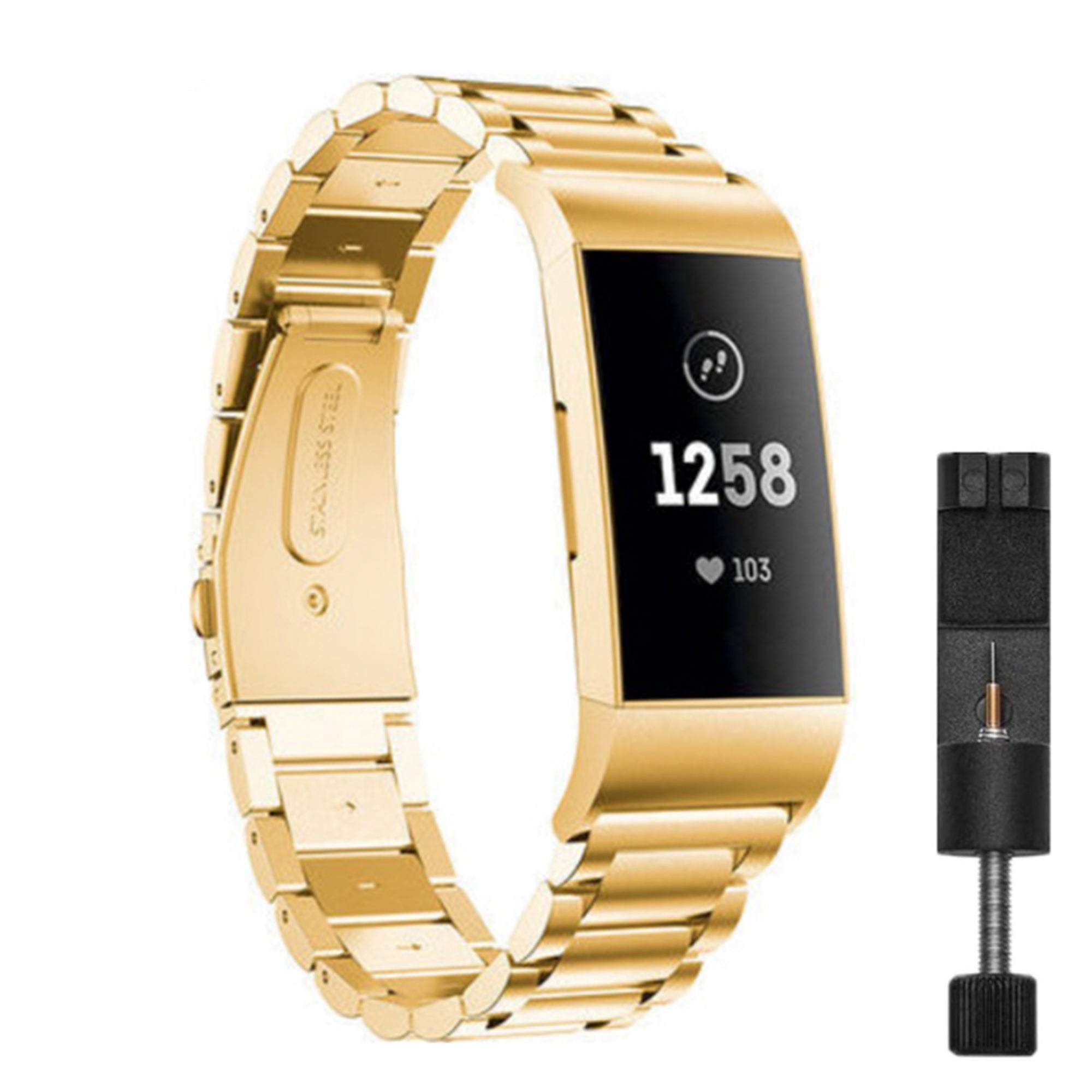 Fitbit charge 3/4 schakelbandje - goud