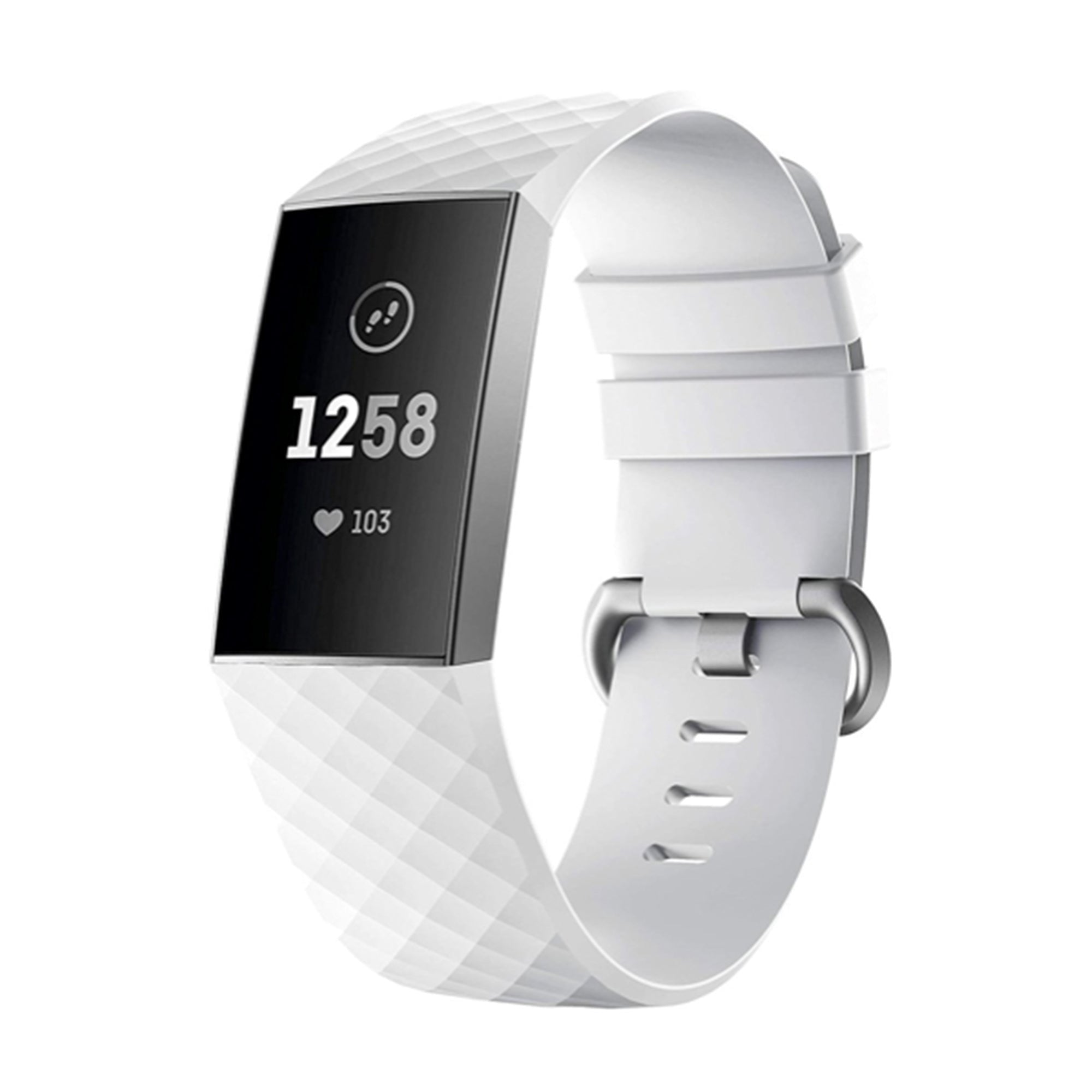 Fitbit charge 3/4 wafel bandje - wit