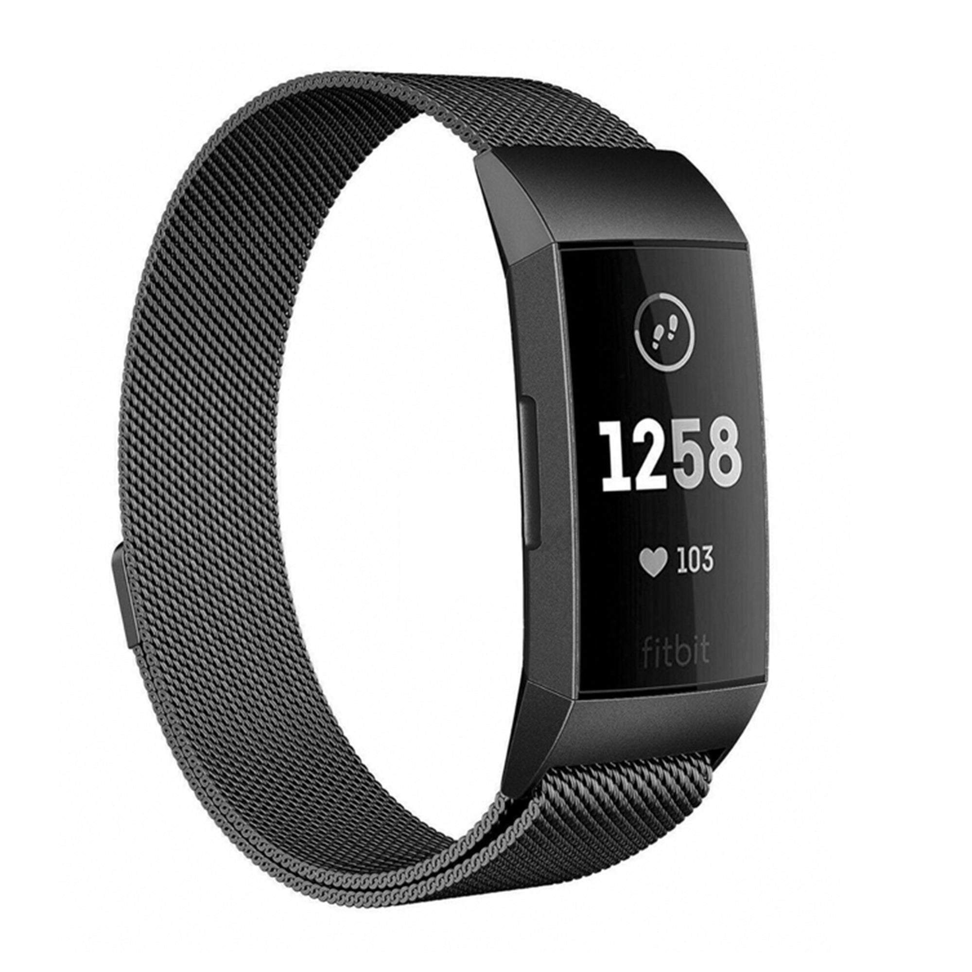 Fitbit charge 3/4 milanese band - zwart