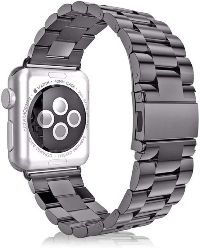 Apple Watch stalen schakel band - space grey