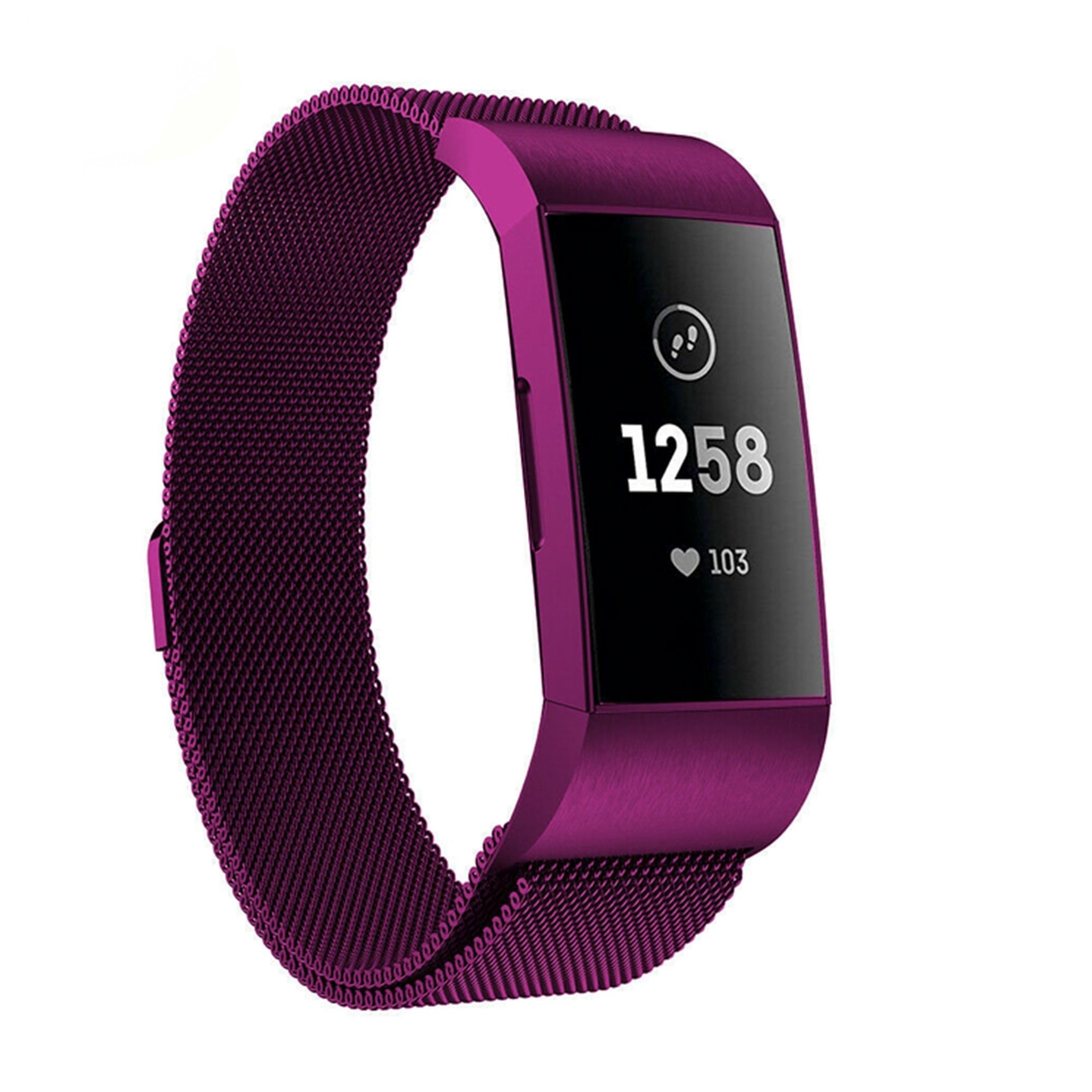 Fitbit charge 3/4 milanese band purple