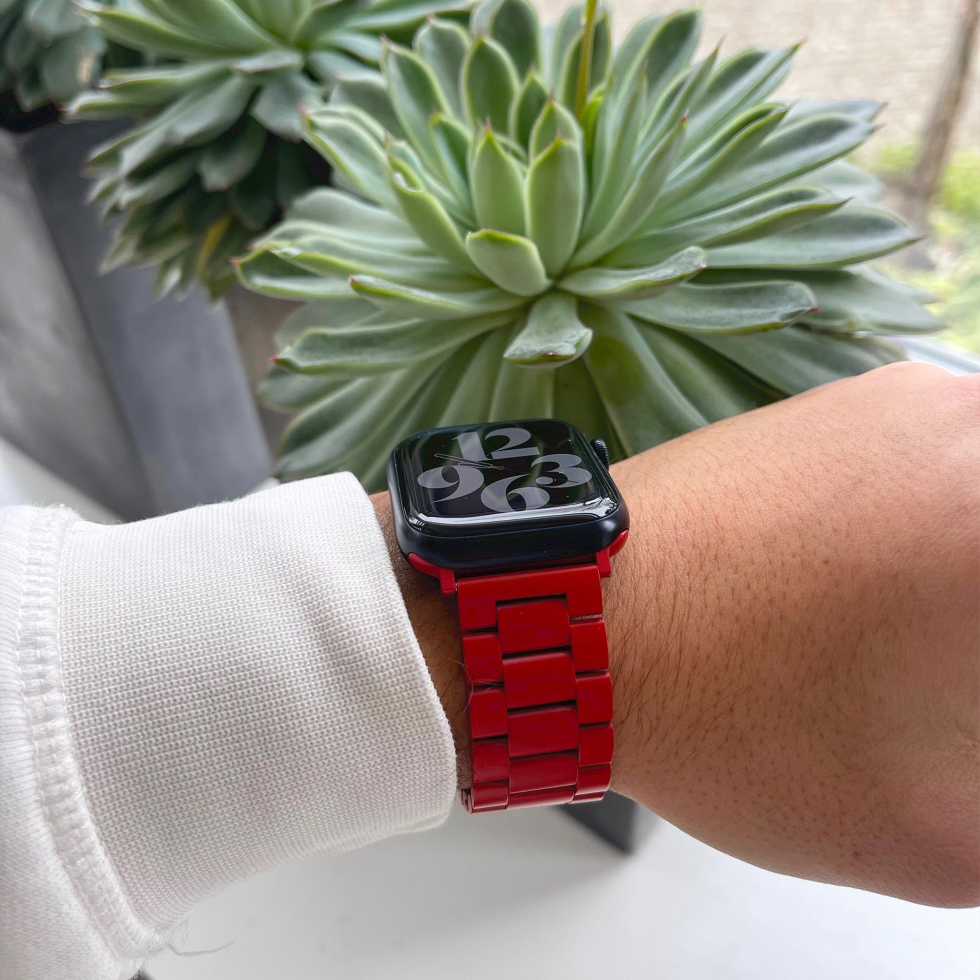 Apple Watch Stahlgliederarmband – Rot