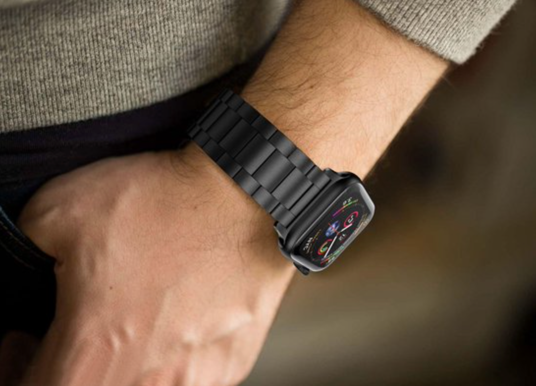 Apple Watch stalen schakel band - zwart