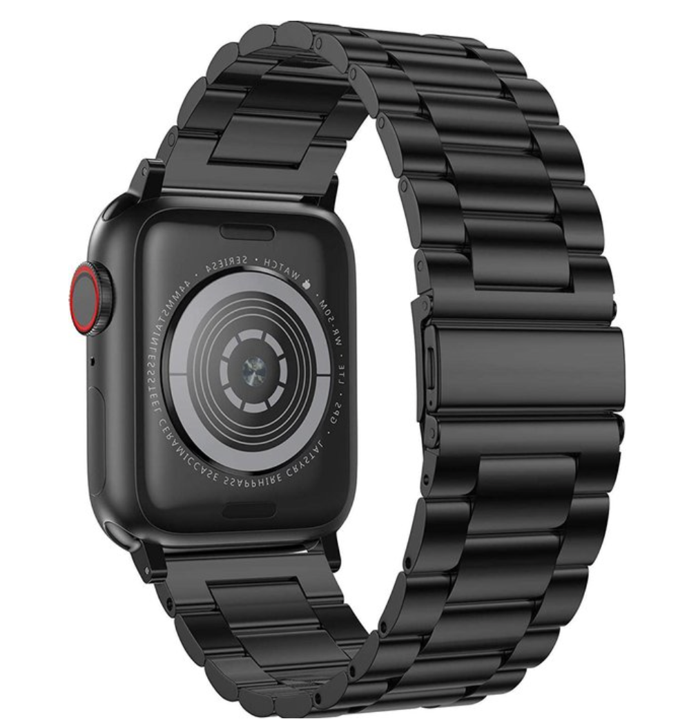 Apple Watch stalen schakel band - zwart