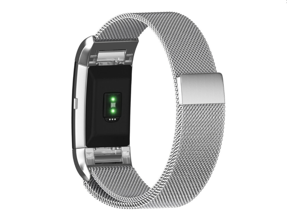 Fitbit charge 2 milanese band - zilver