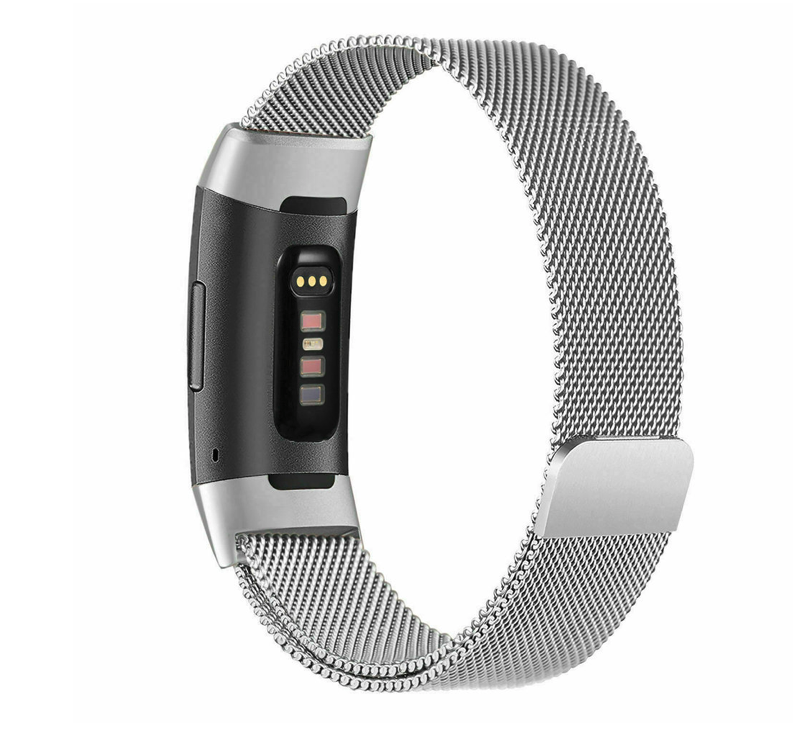Fitbit charge 3/4 milanese band - zilver